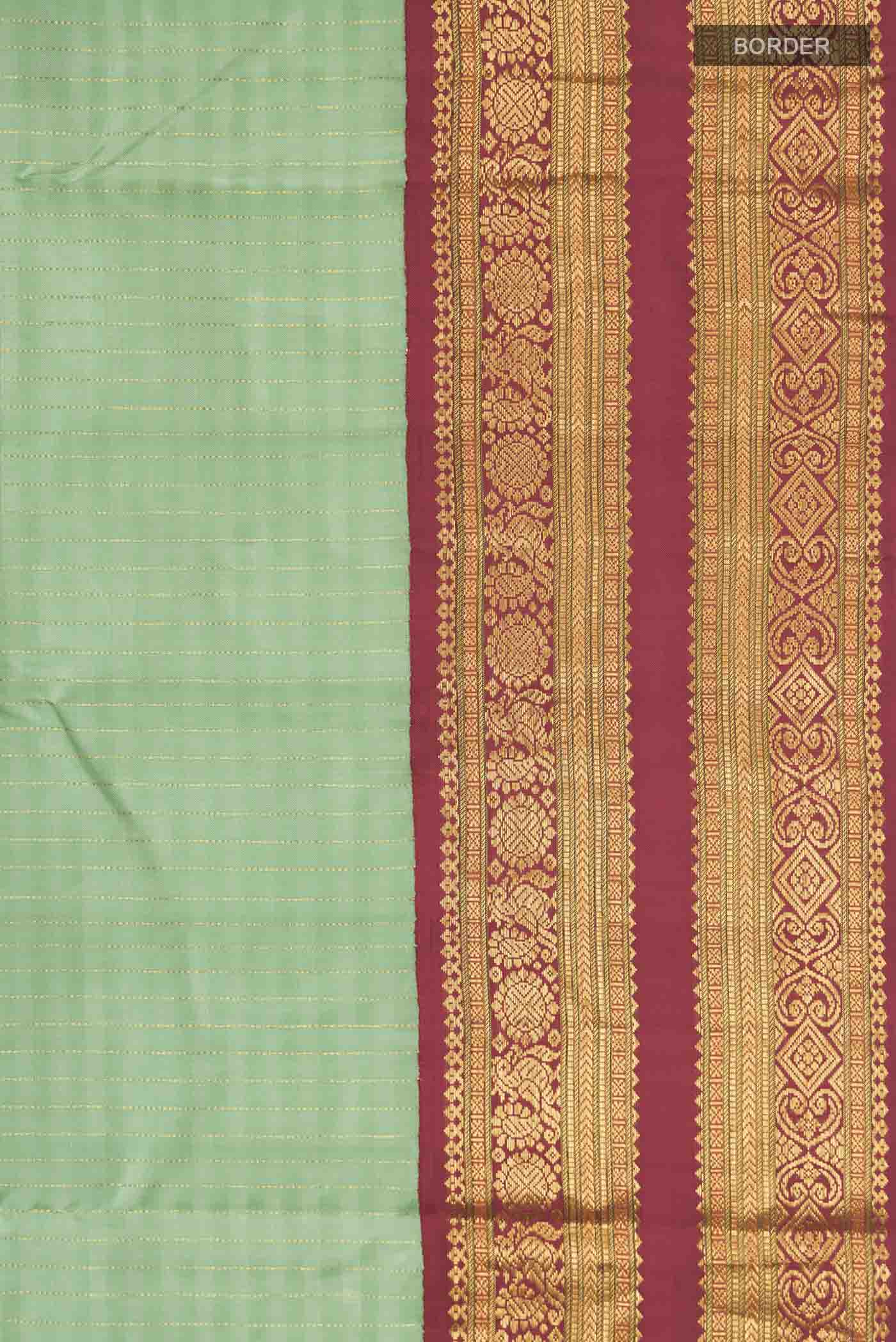 Green Kanjivaram Silk Saree - Image 3