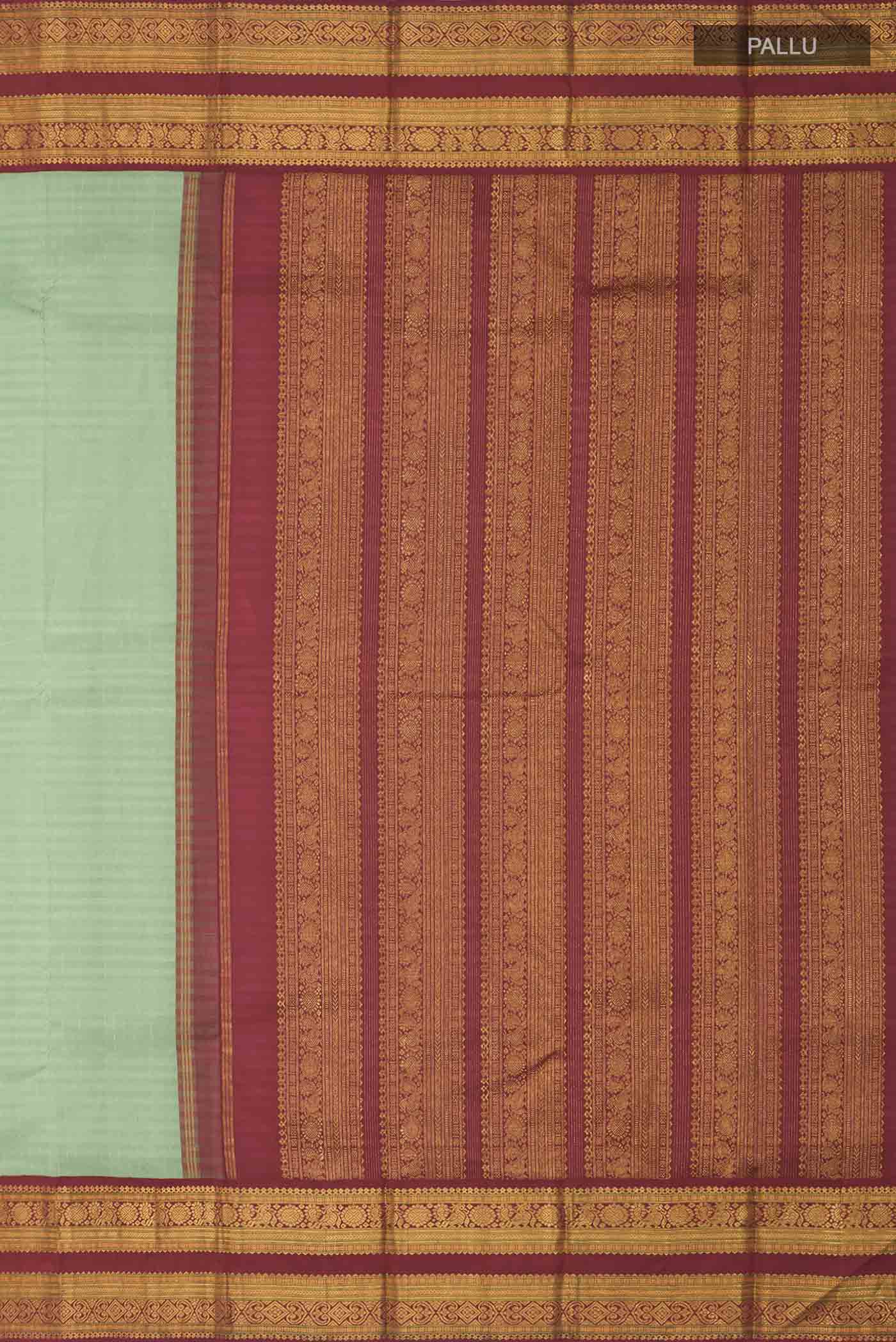Green Kanjivaram Silk Saree - Image 7