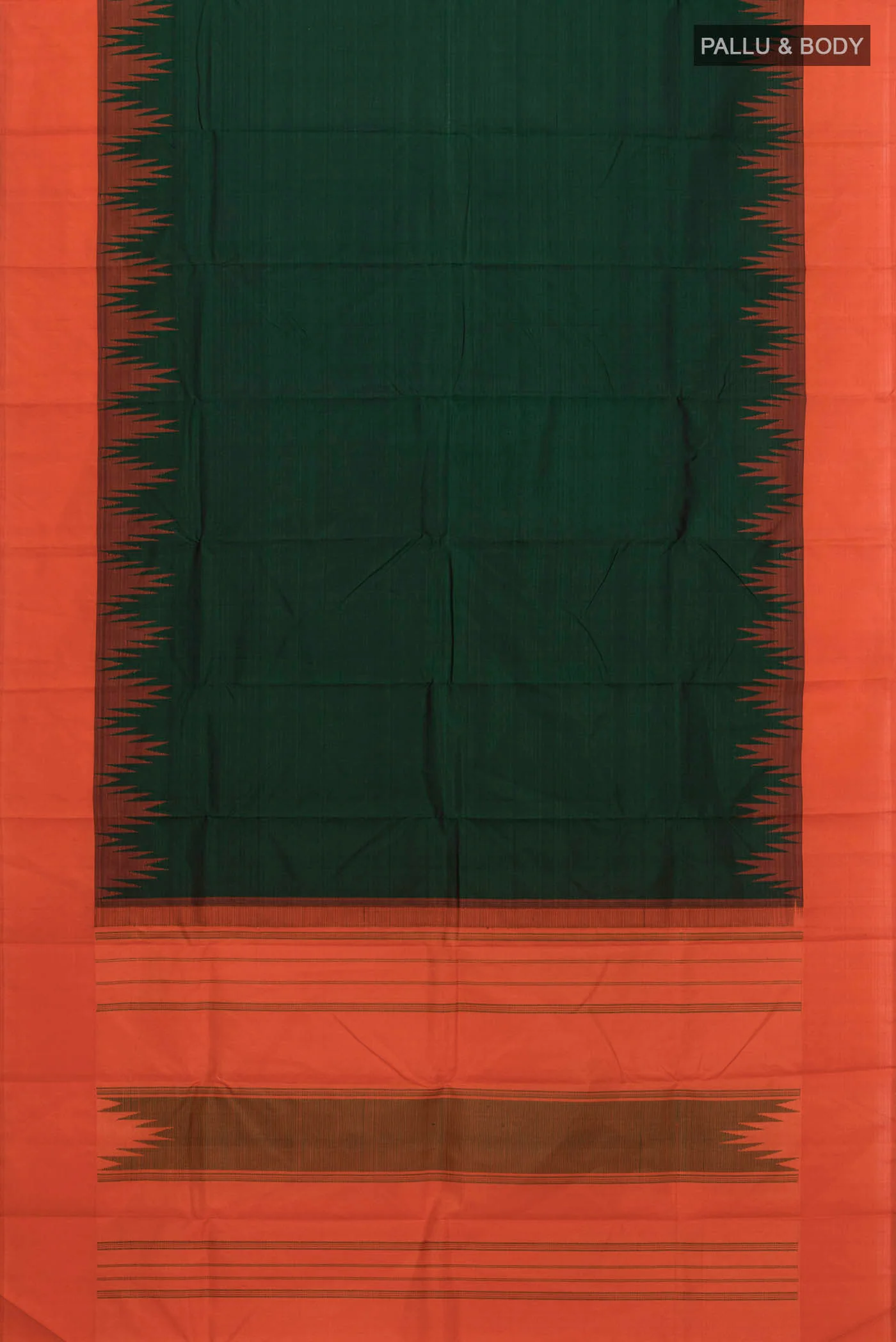 Green Kanchipuram Silk Saree - Image 6