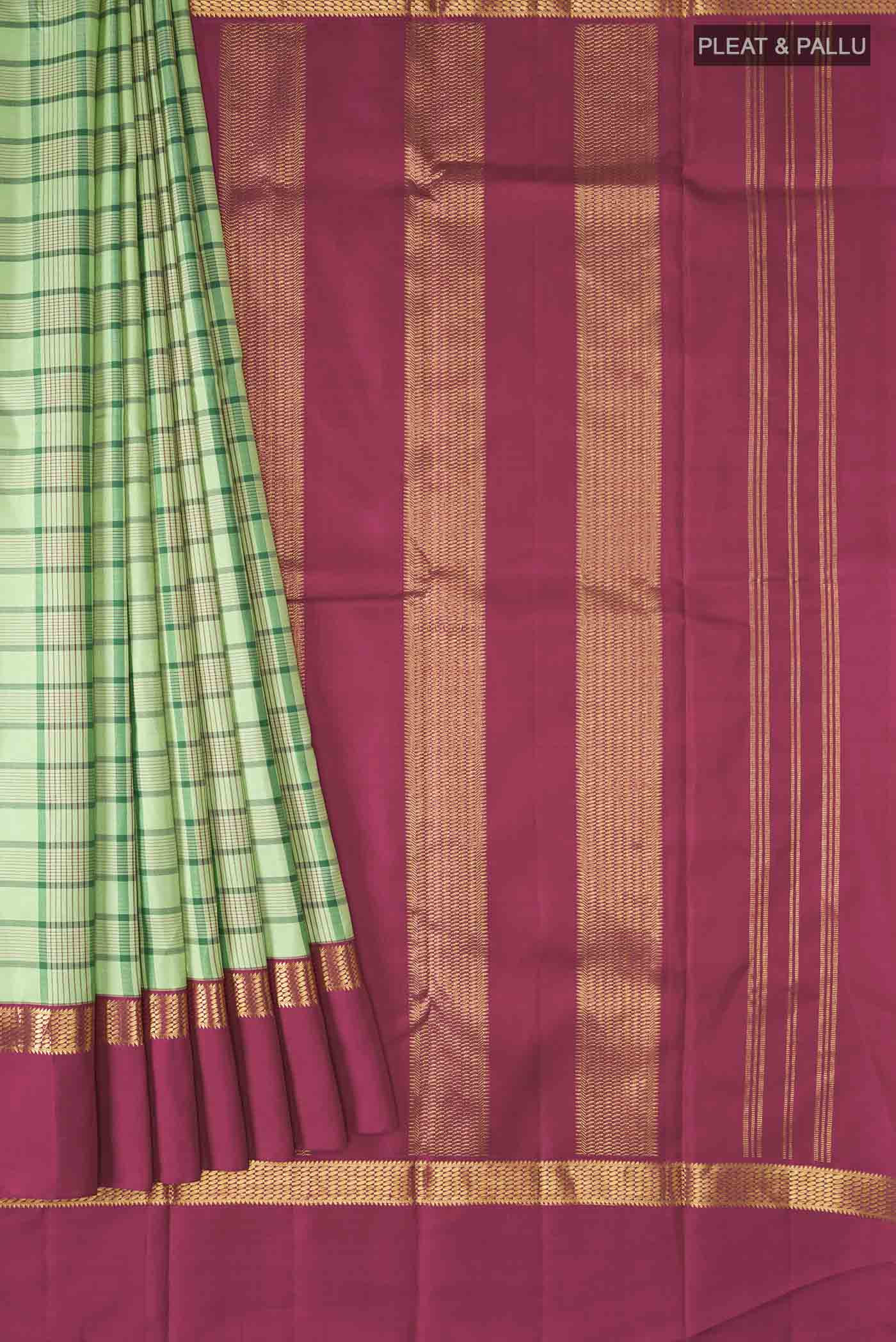 Green Kanjivaram Silk Saree - Image 4