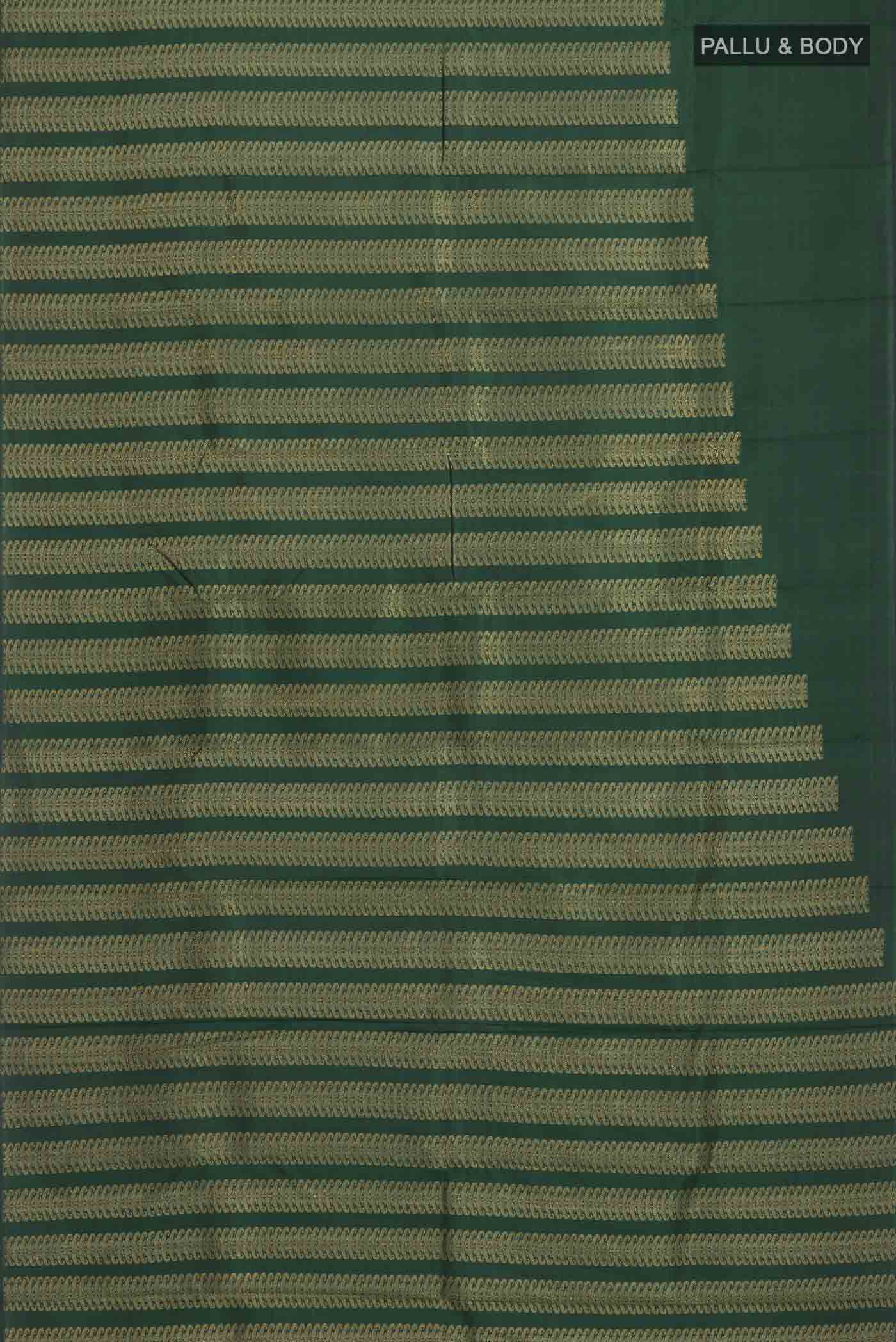 Green Kanchipuram Silk Saree - Image 6