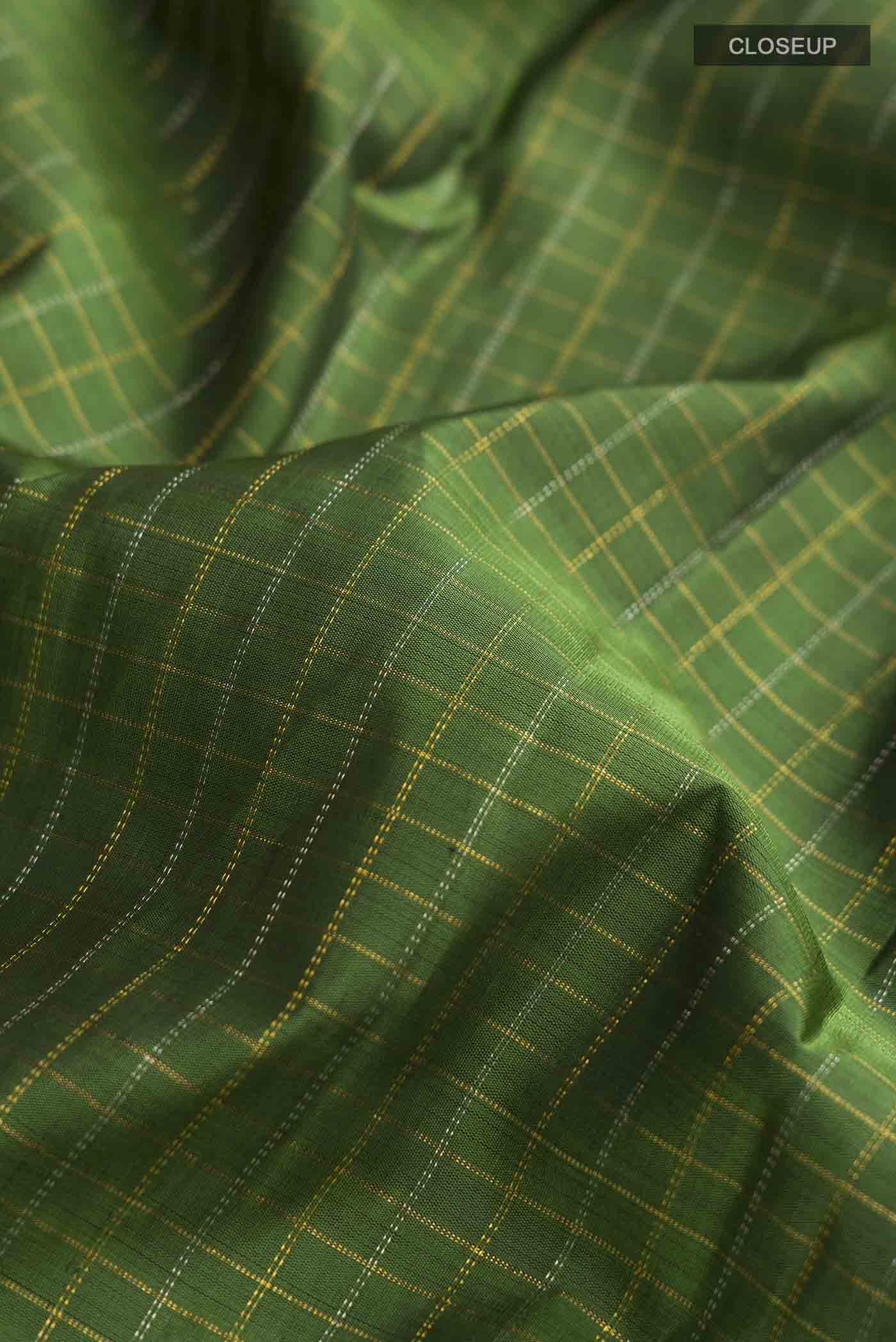 Green Kanchipuram Silk Saree - Image 2