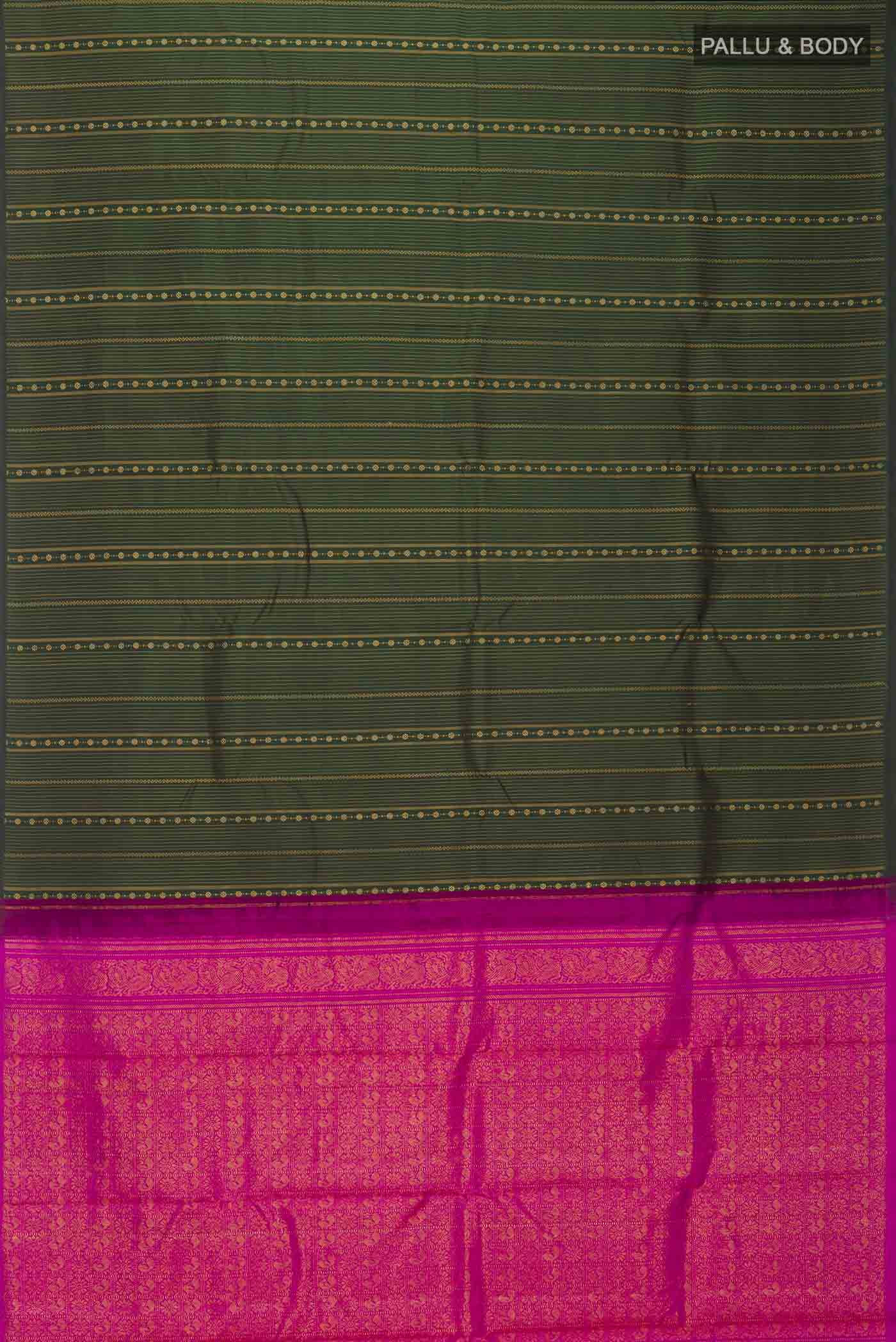Green Kanjivaram Silk Saree - Image 6