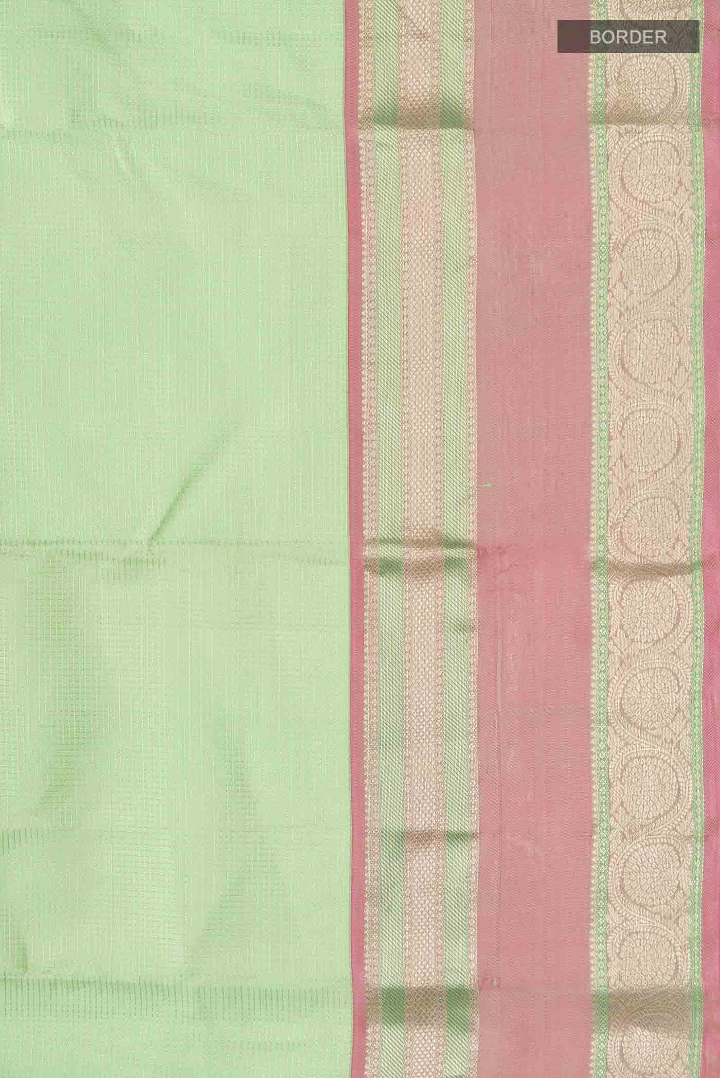 Green Kanchipuram Silk Saree - Image 3