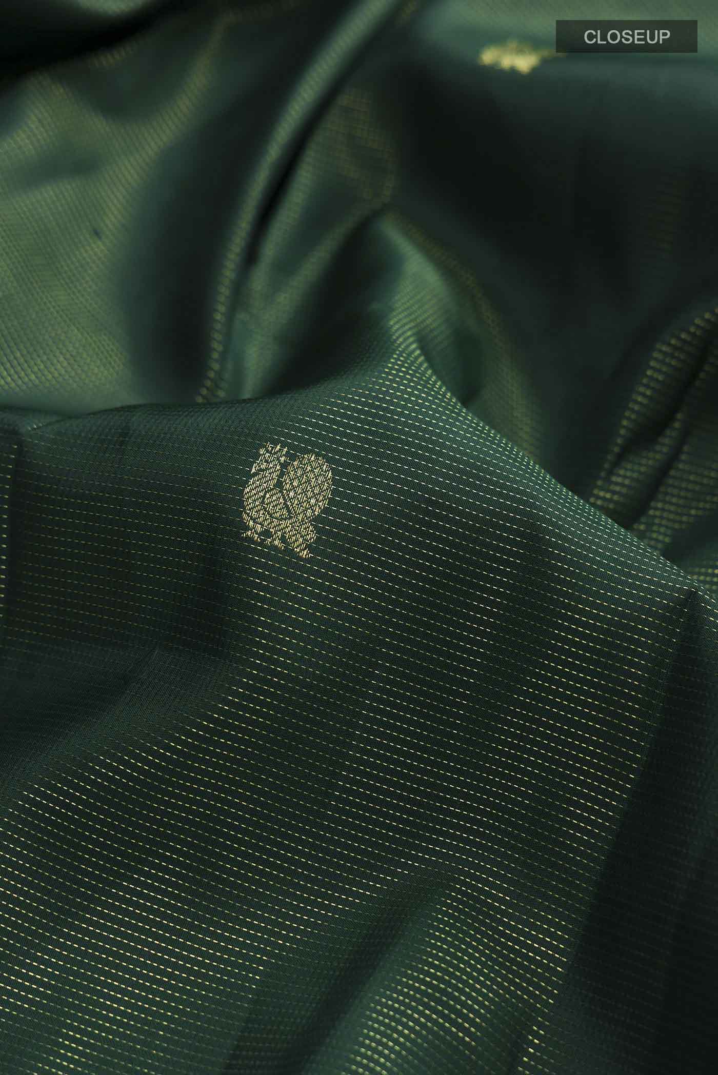 Green Kanjivaram Silk Saree - Image 2