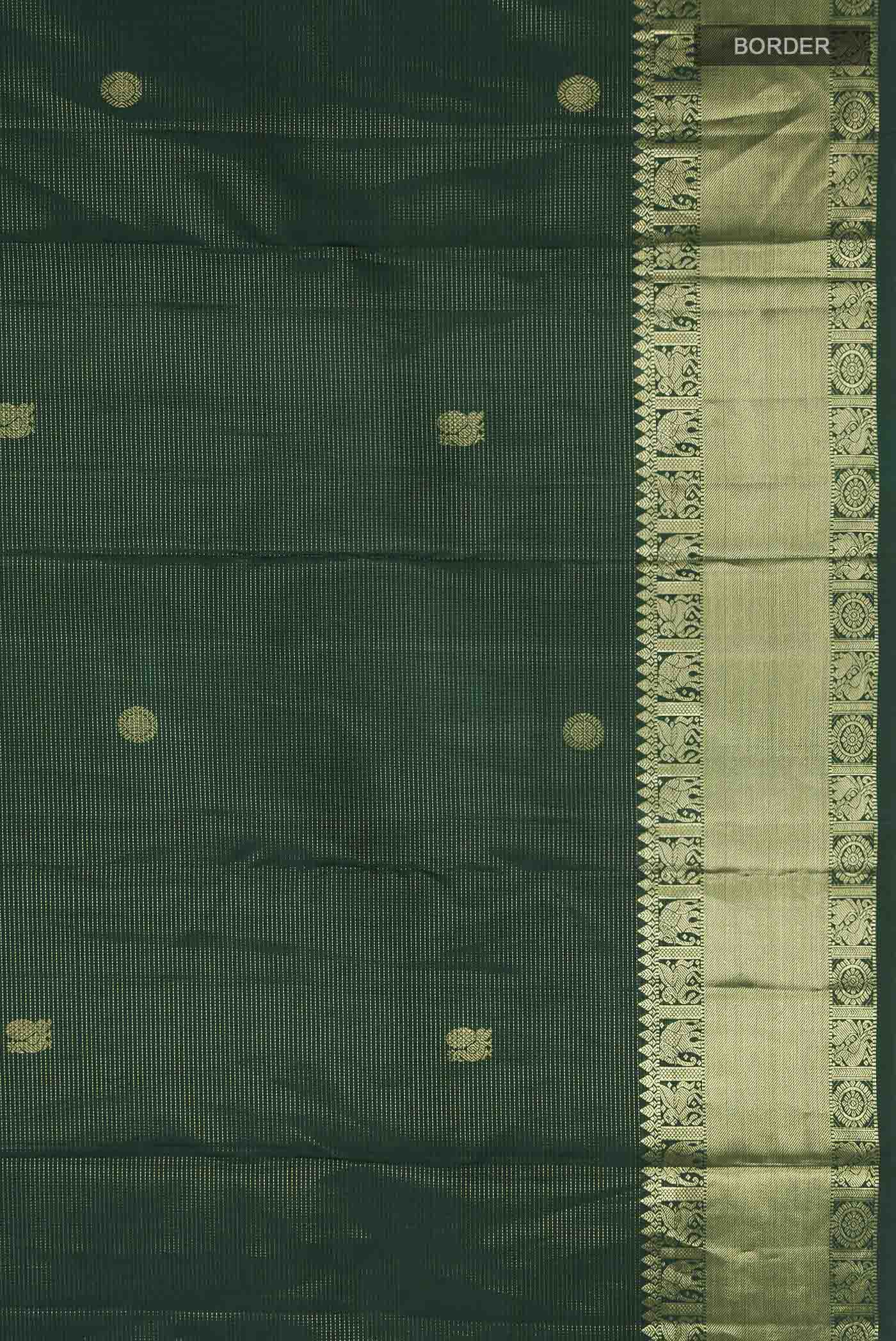 Green Kanjivaram Silk Saree - Image 3