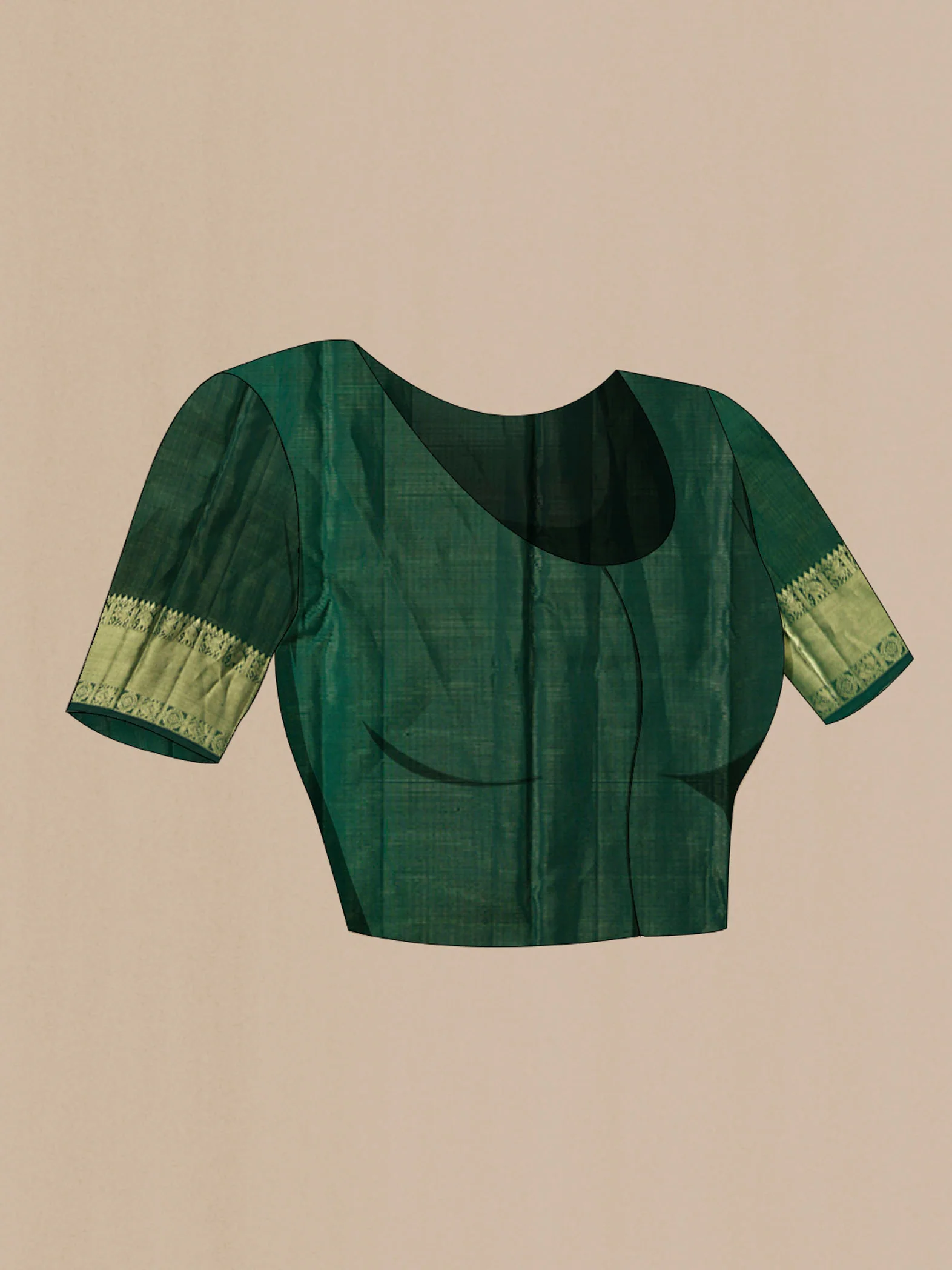 Green Kanjivaram Silk Saree - Image 5