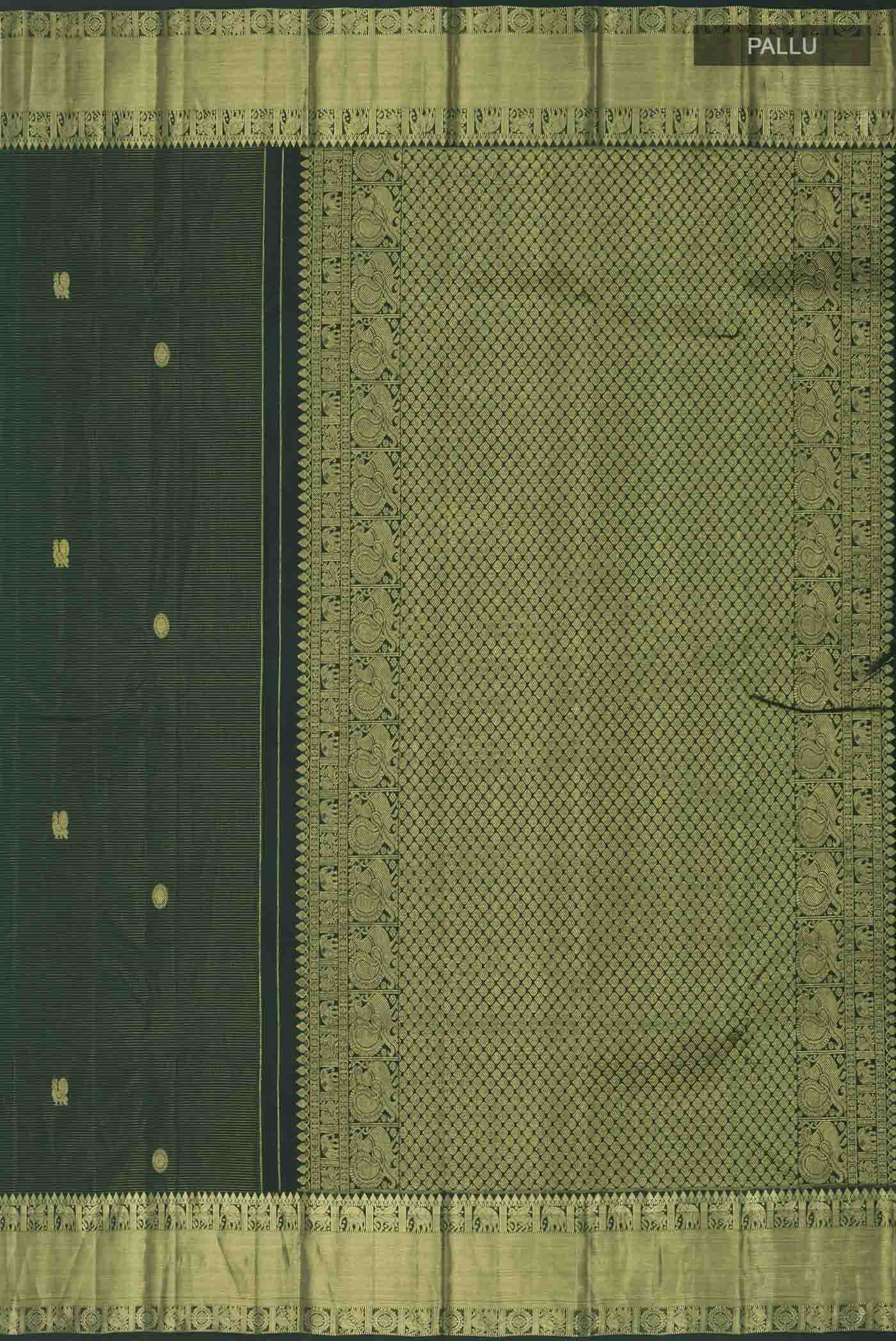 Green Kanjivaram Silk Saree - Image 7