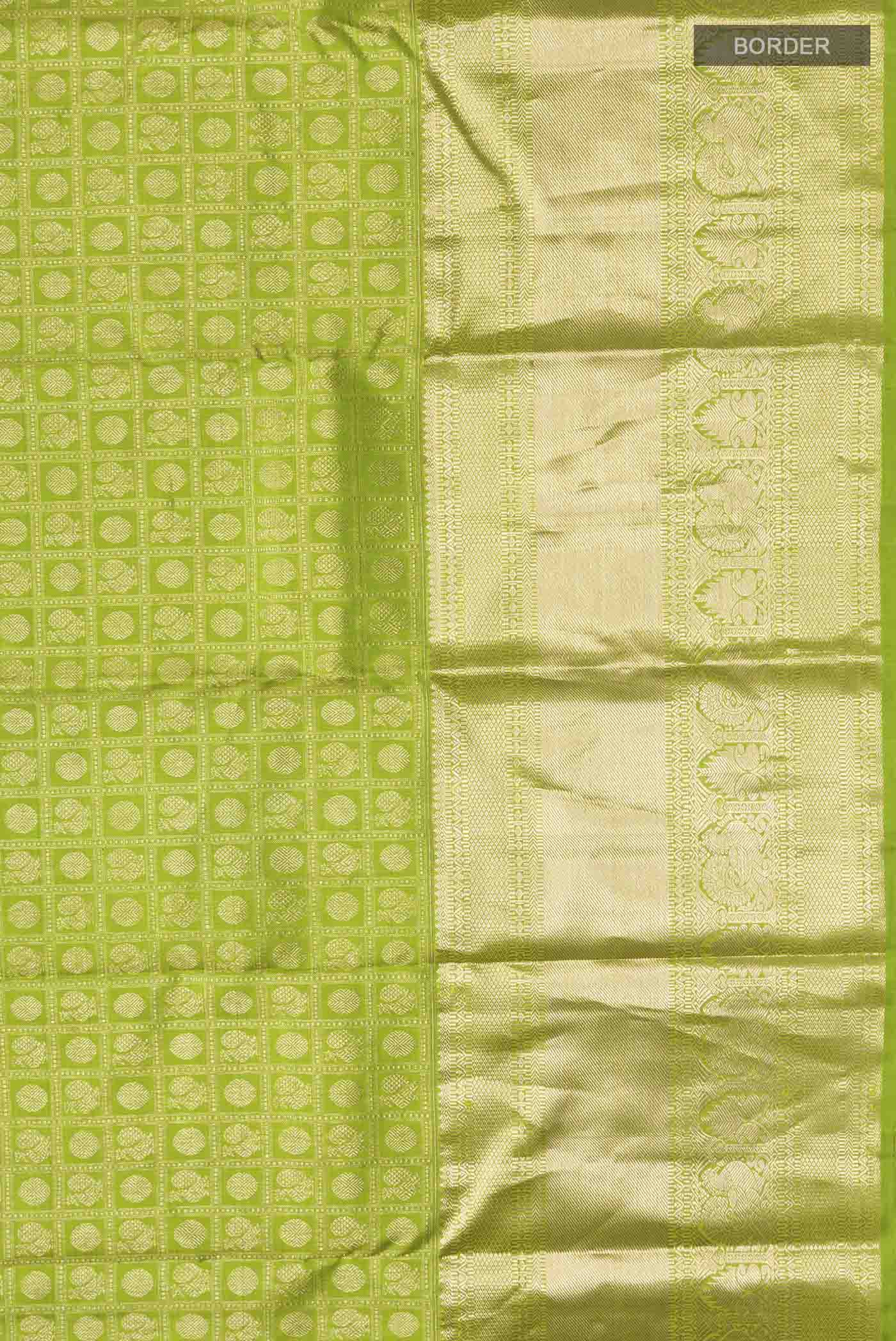 Green Kanjivaram Silk Saree - Image 3