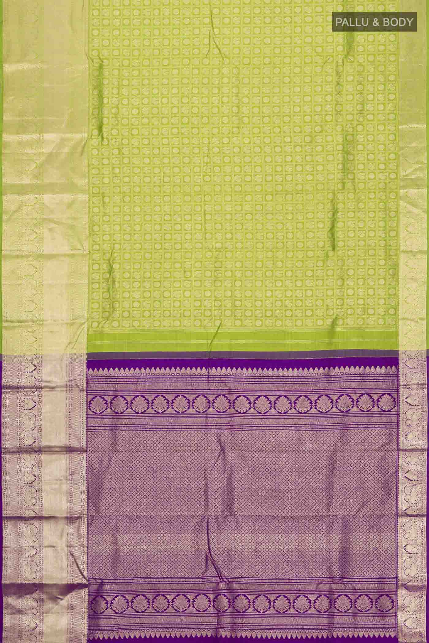 Green Kanjivaram Silk Saree - Image 6