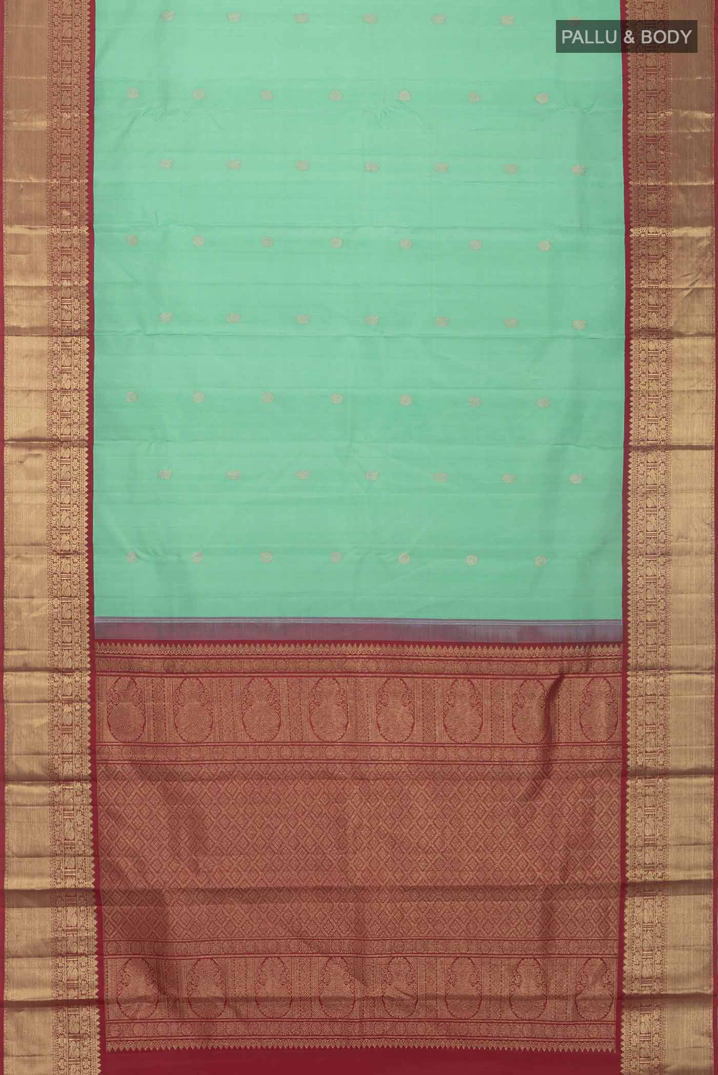 Green Kanjivaram Silk Saree - Image 6