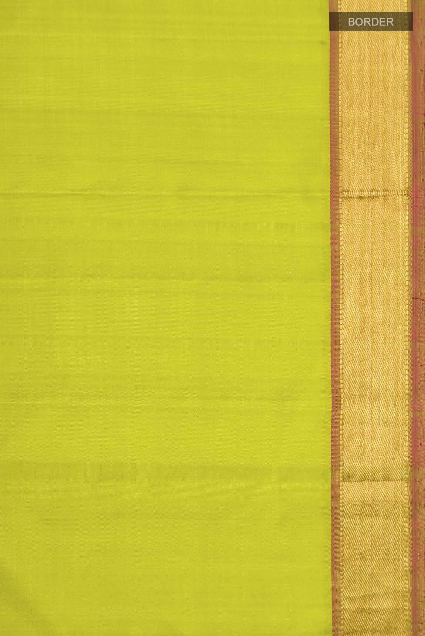 Green Kanchipuram Silk Saree - Image 3