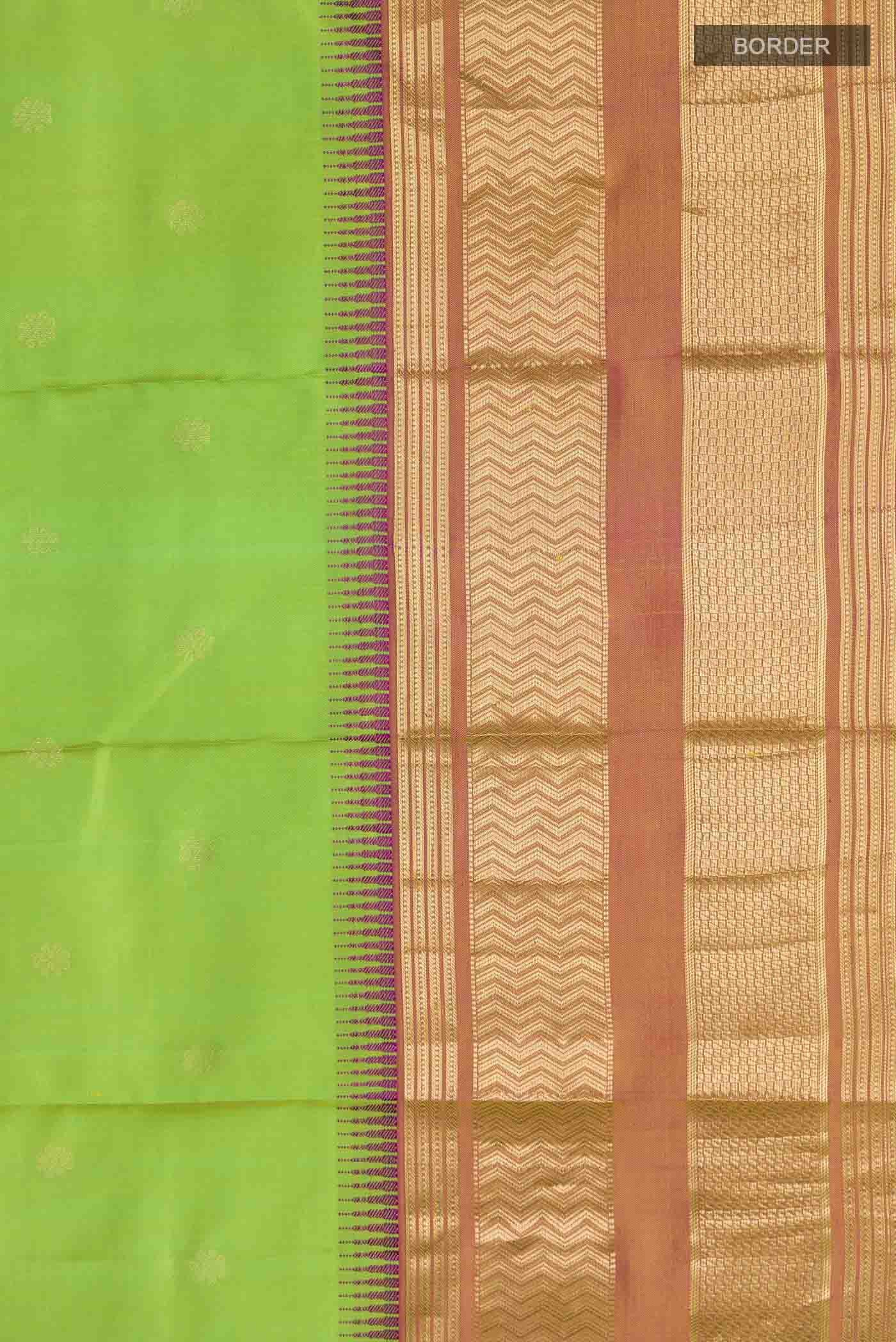 Green Kanjivaram Silk Saree - Image 3