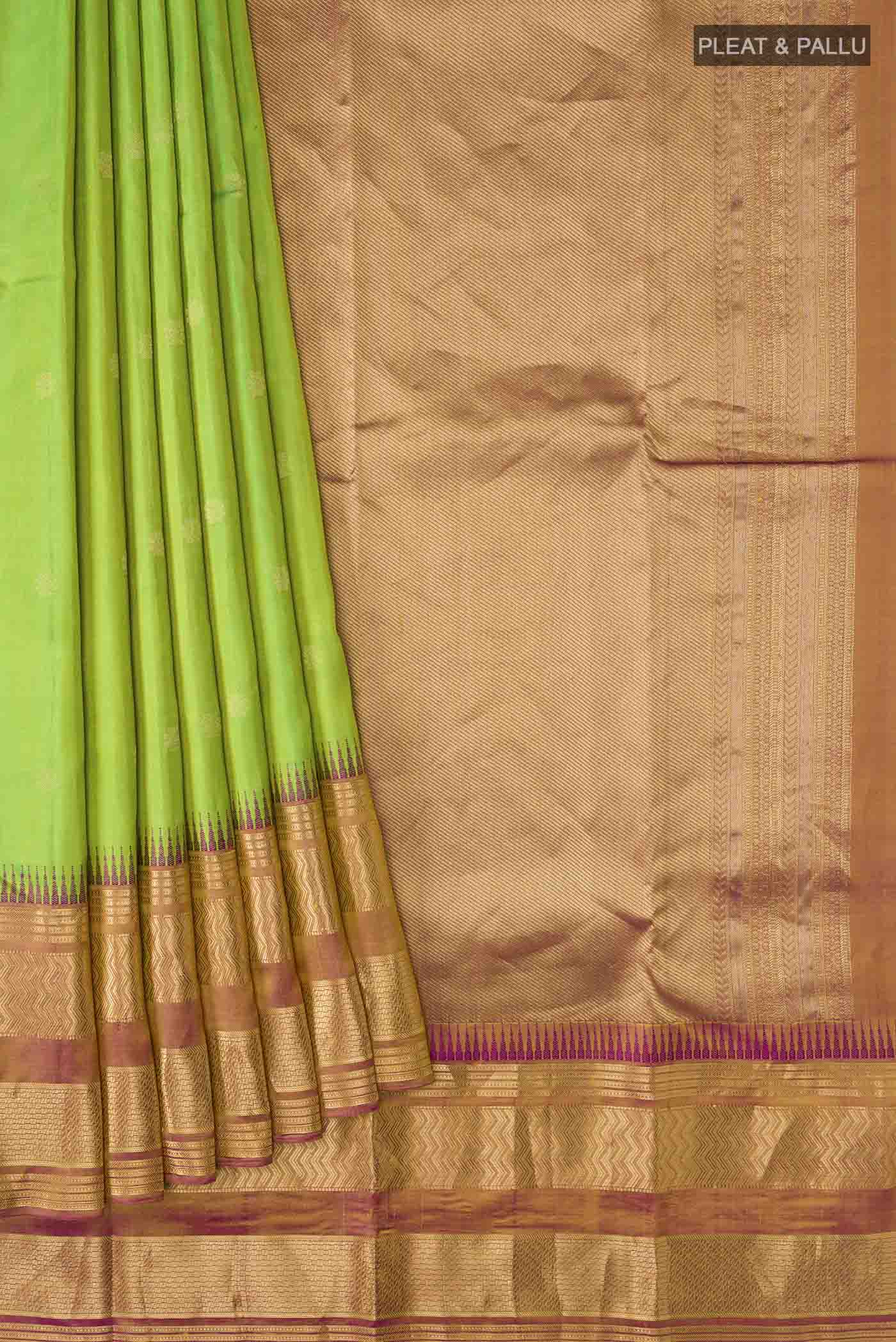Green Kanjivaram Silk Saree - Image 4
