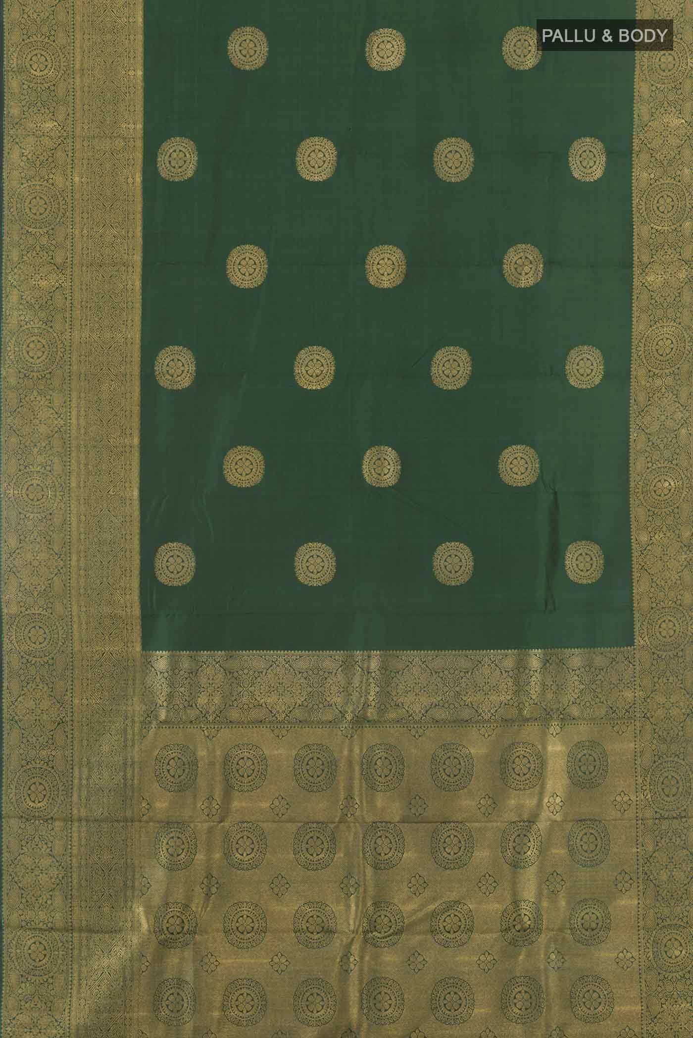 Green Kanjivaram Silk Saree - Image 6