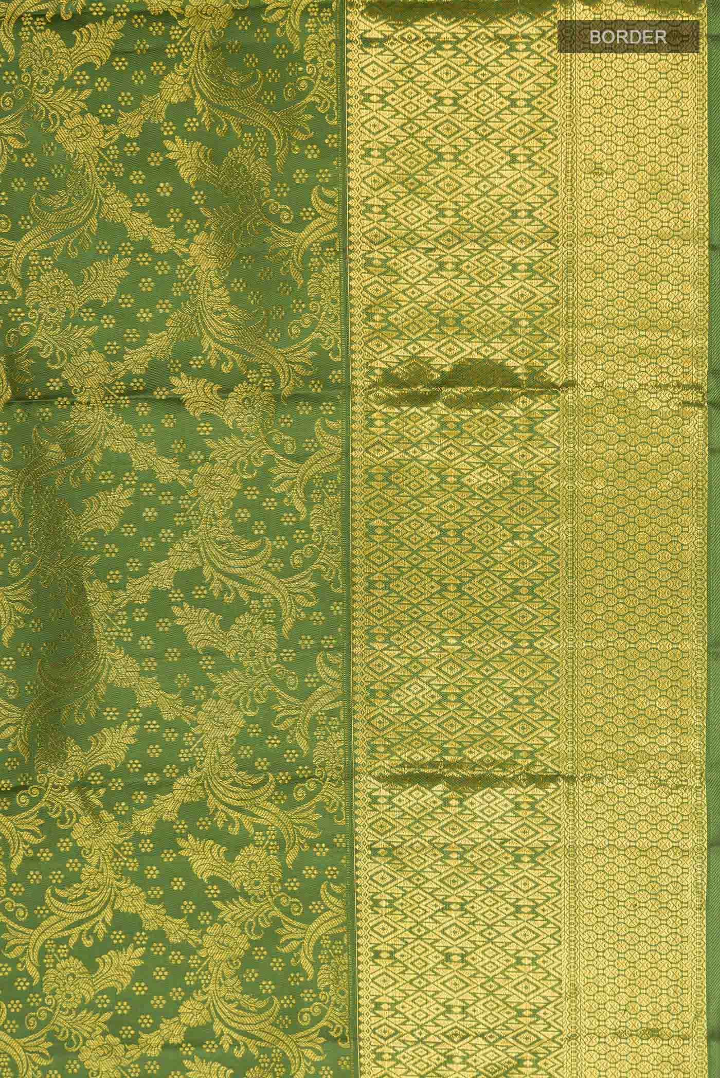 Green Kanjivaram Silk Saree - Image 3