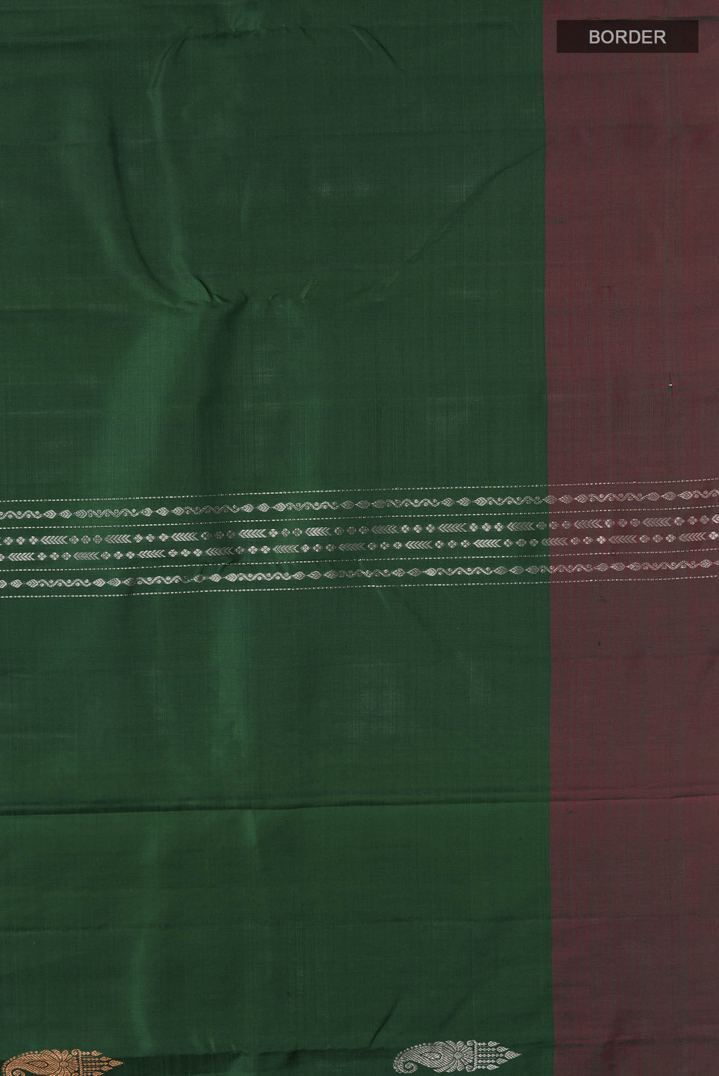 Green Kanjivaram Silk Saree - Image 3