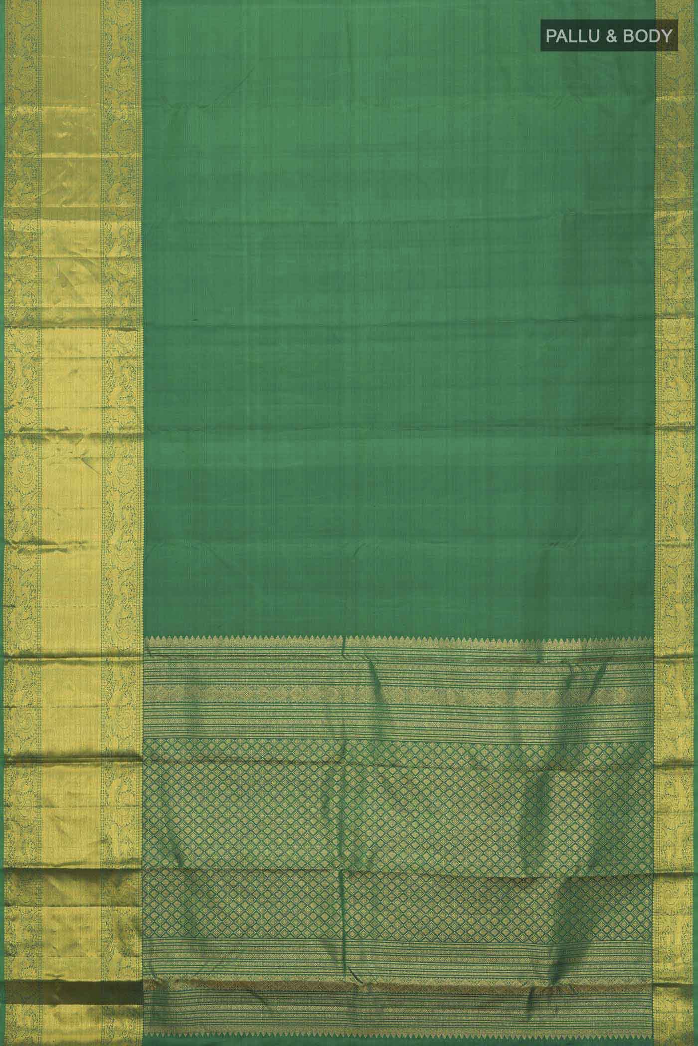 Green Kanjivaram Silk Saree - Image 6