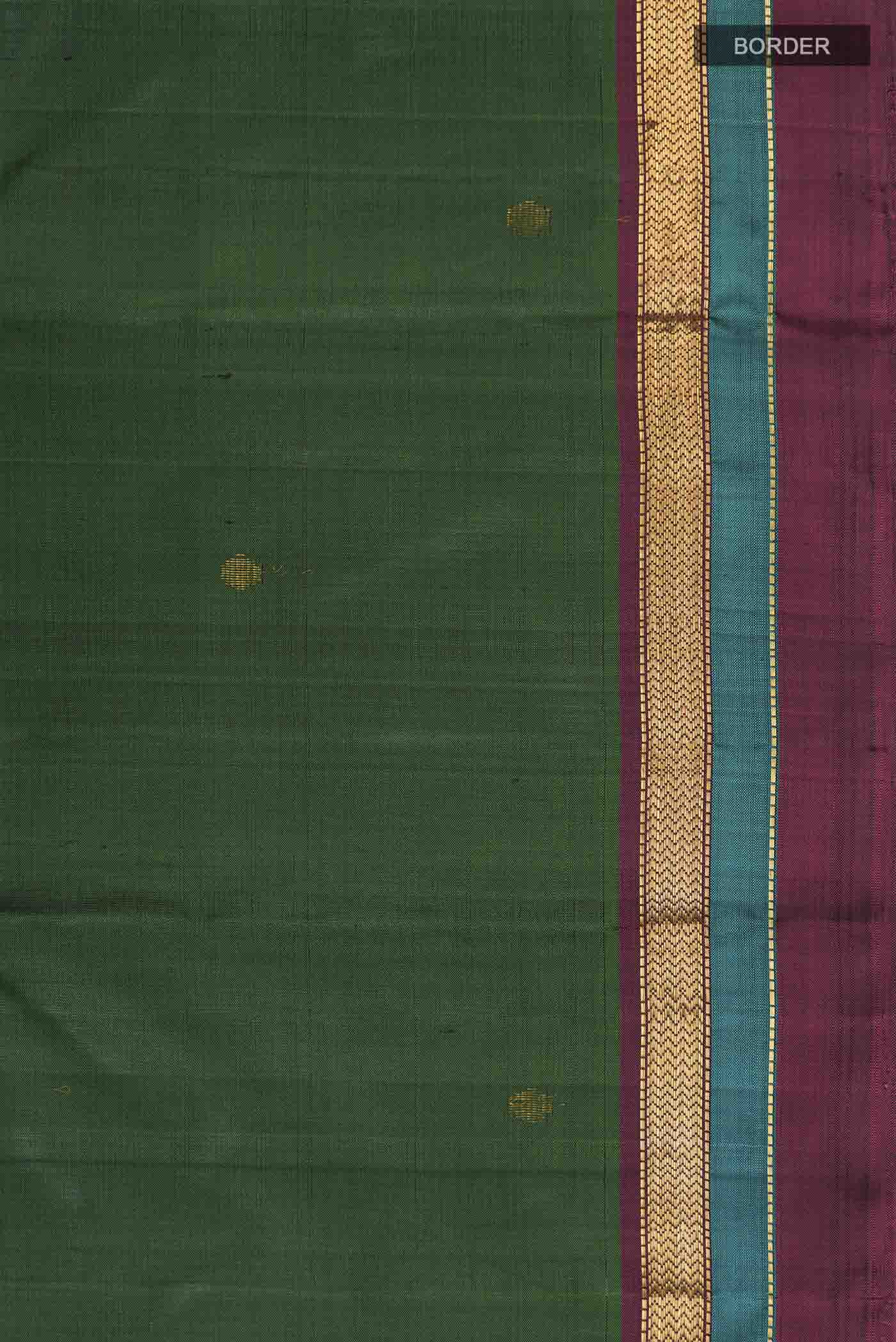 Green Kanjivaram Silk Saree - Image 3