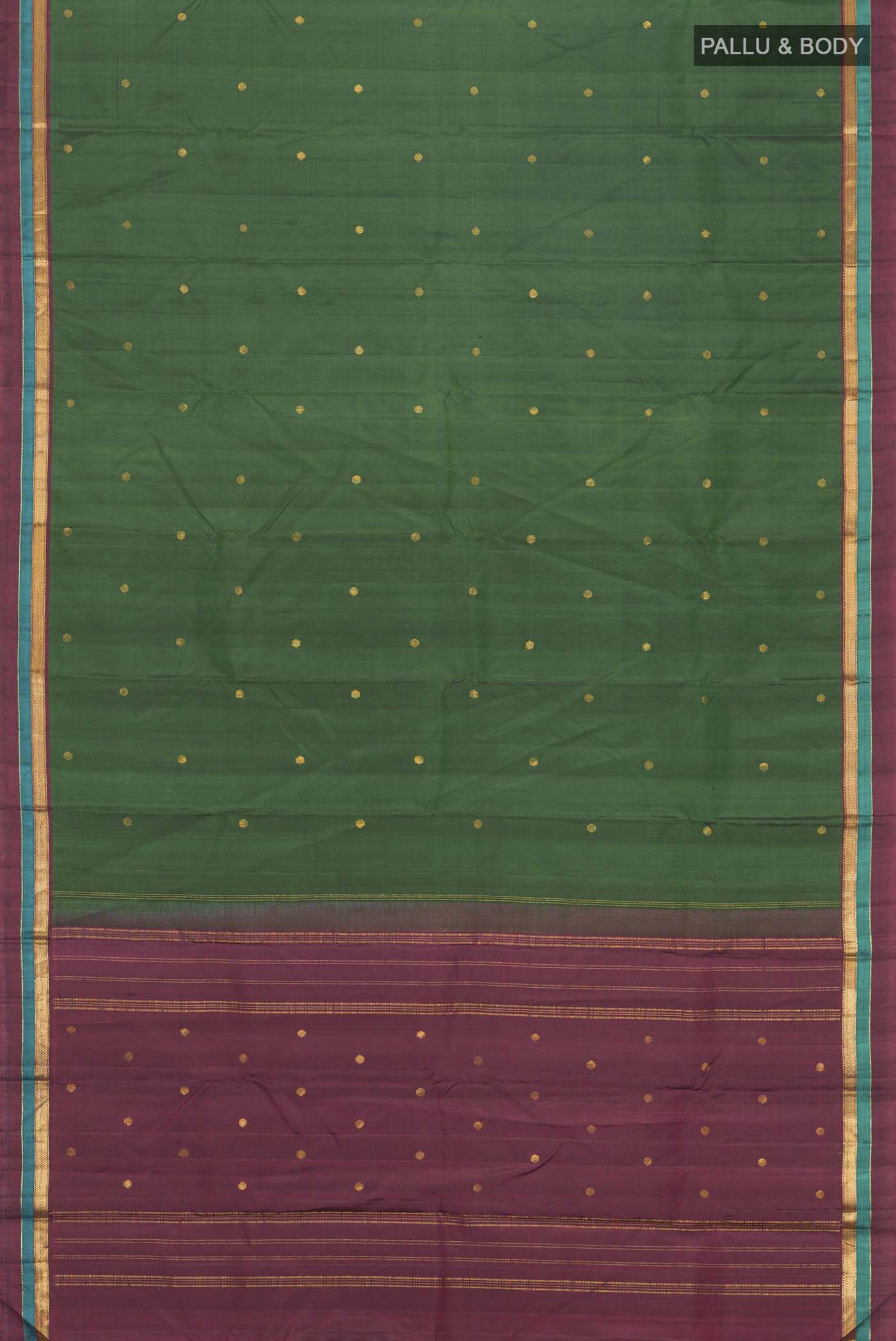 Green Kanjivaram Silk Saree - Image 6