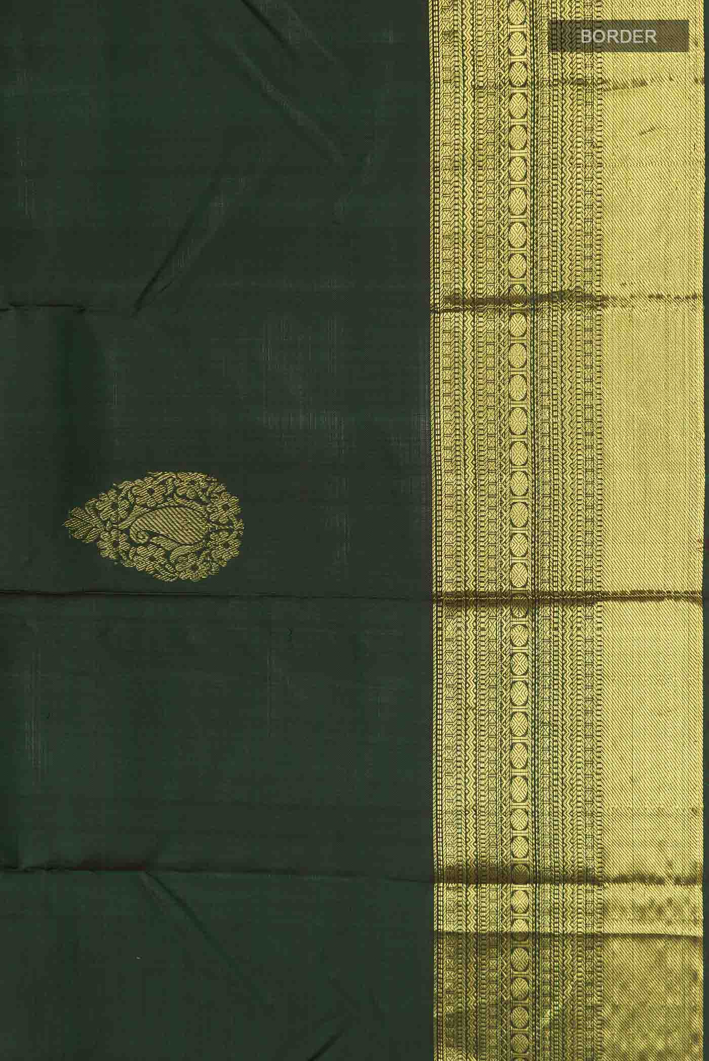 Green Kanjivaram Silk Saree - Image 3