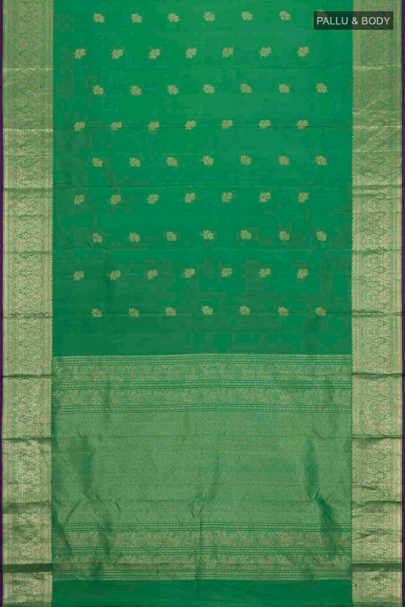 Green Kanjivaram Silk Saree - Image 6