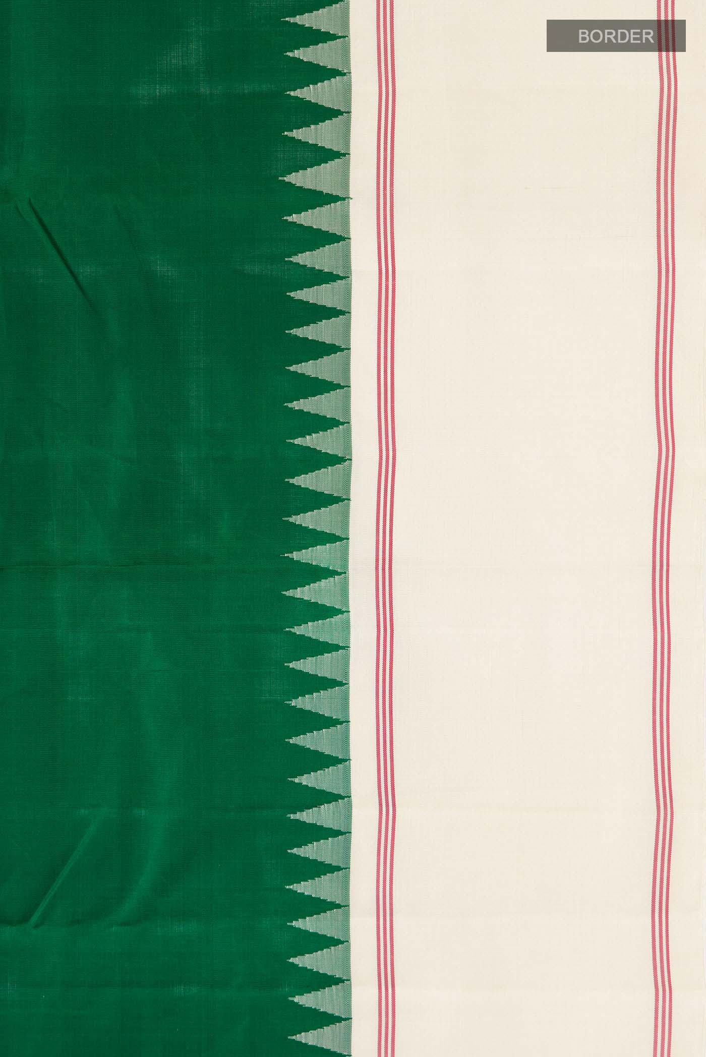 Green Kanjivaram Silk Saree - Image 3
