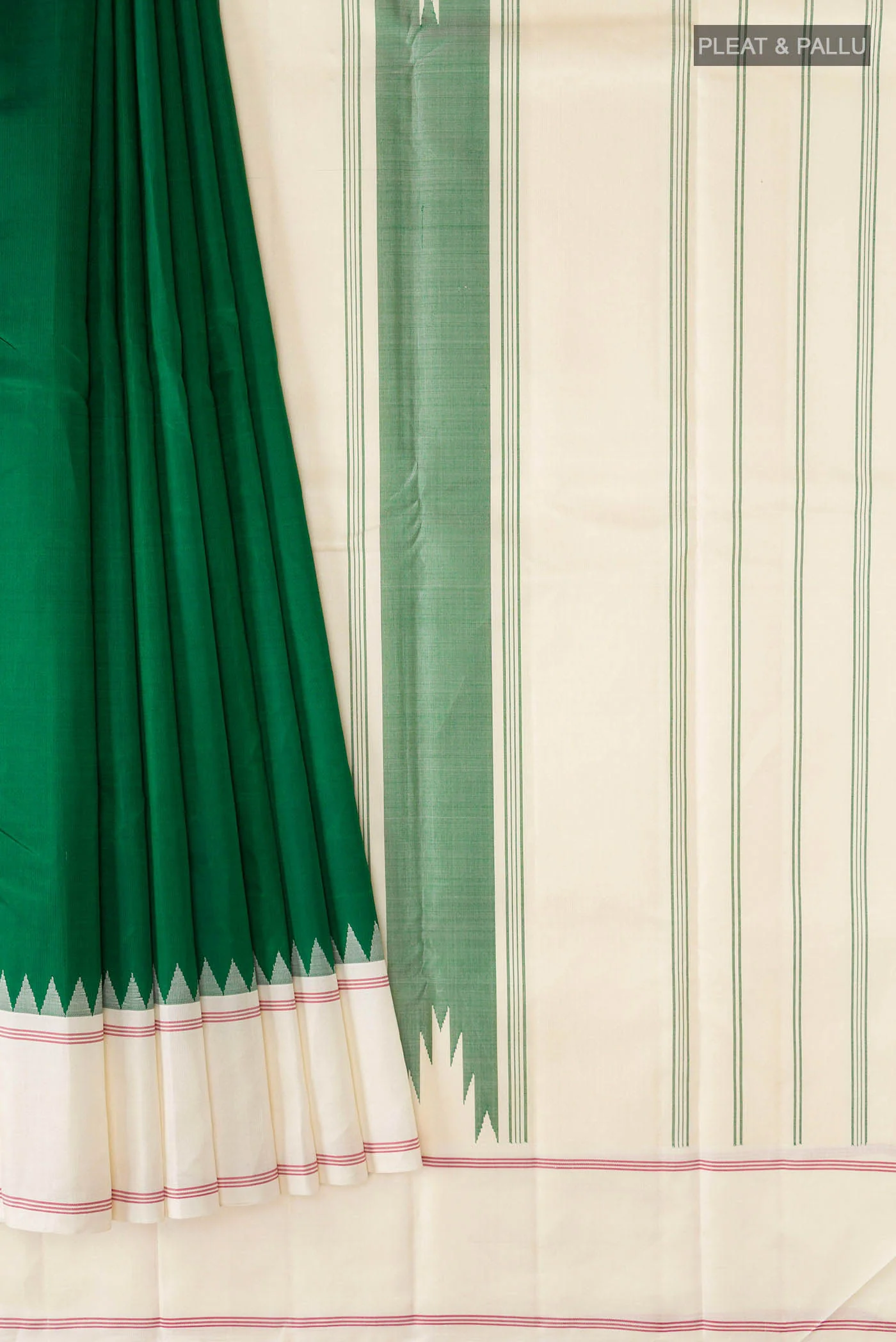 Green Kanjivaram Silk Saree - Image 4