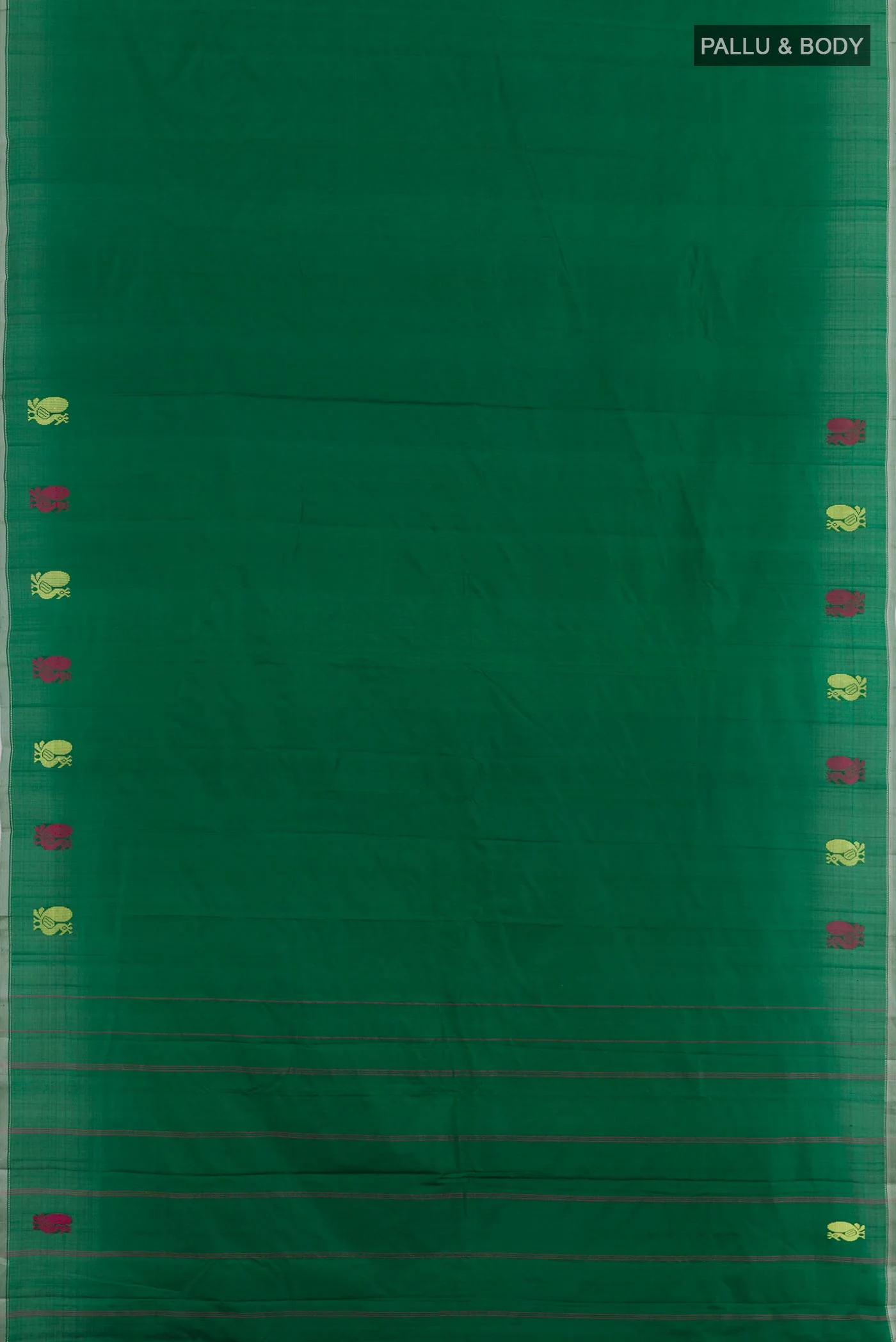 Green Kanchipuram Silk Saree - Image 3