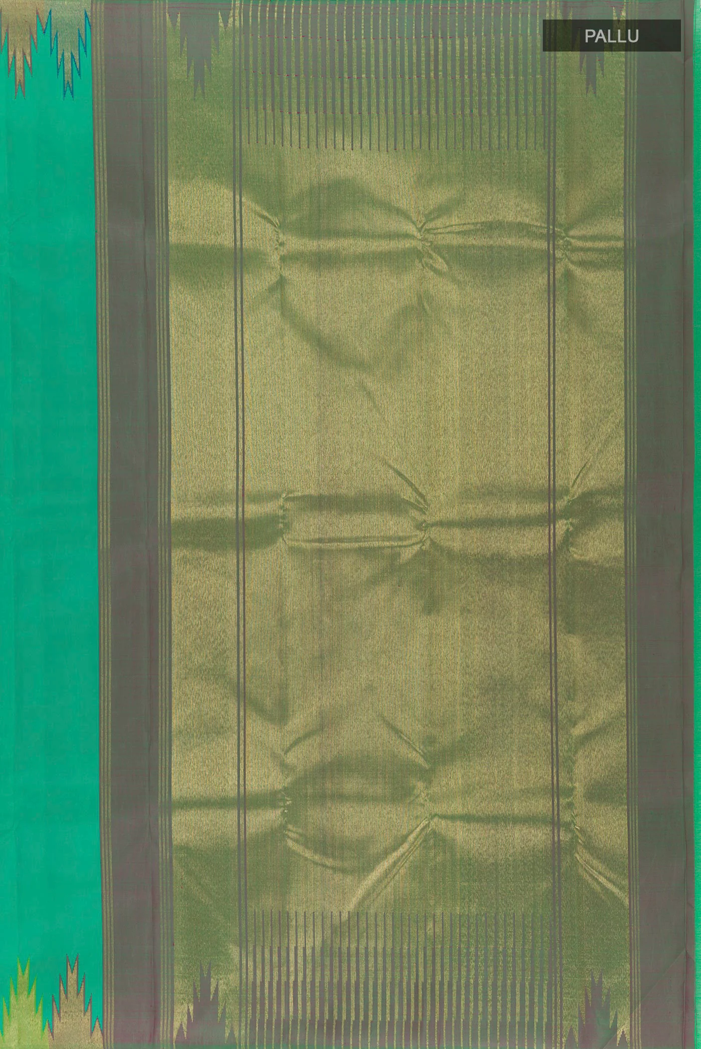 Sea Green Kanchipuram Silk Saree - Image 6