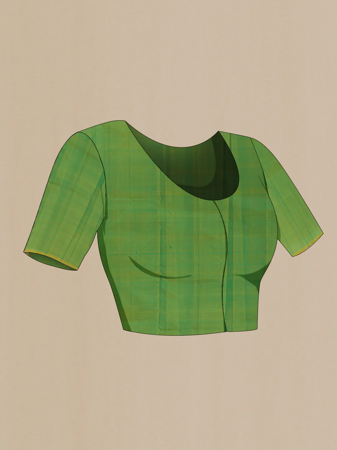 Green Kanchipuram Silk Saree - Image 2