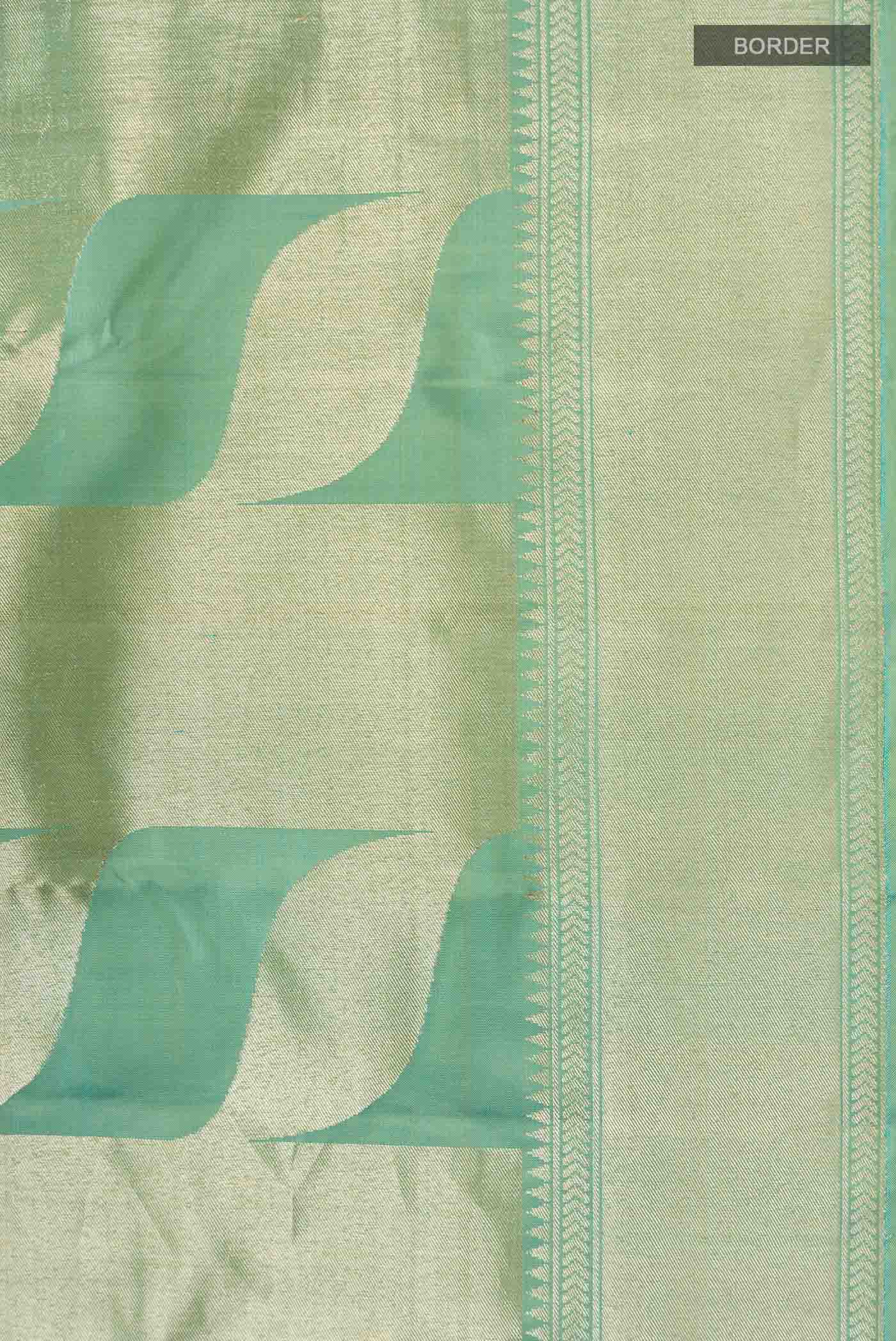 Green Kanchipuram Silk Saree - Image 3