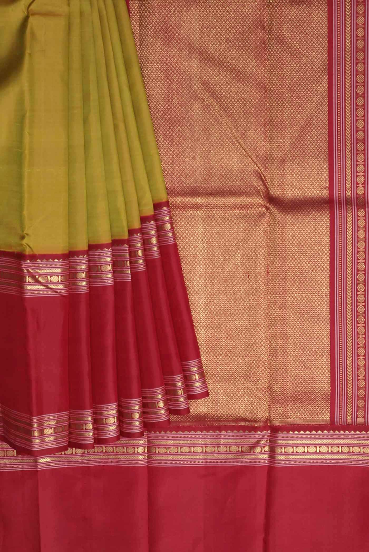 Green Kanchipuram Silk Saree - Image 2