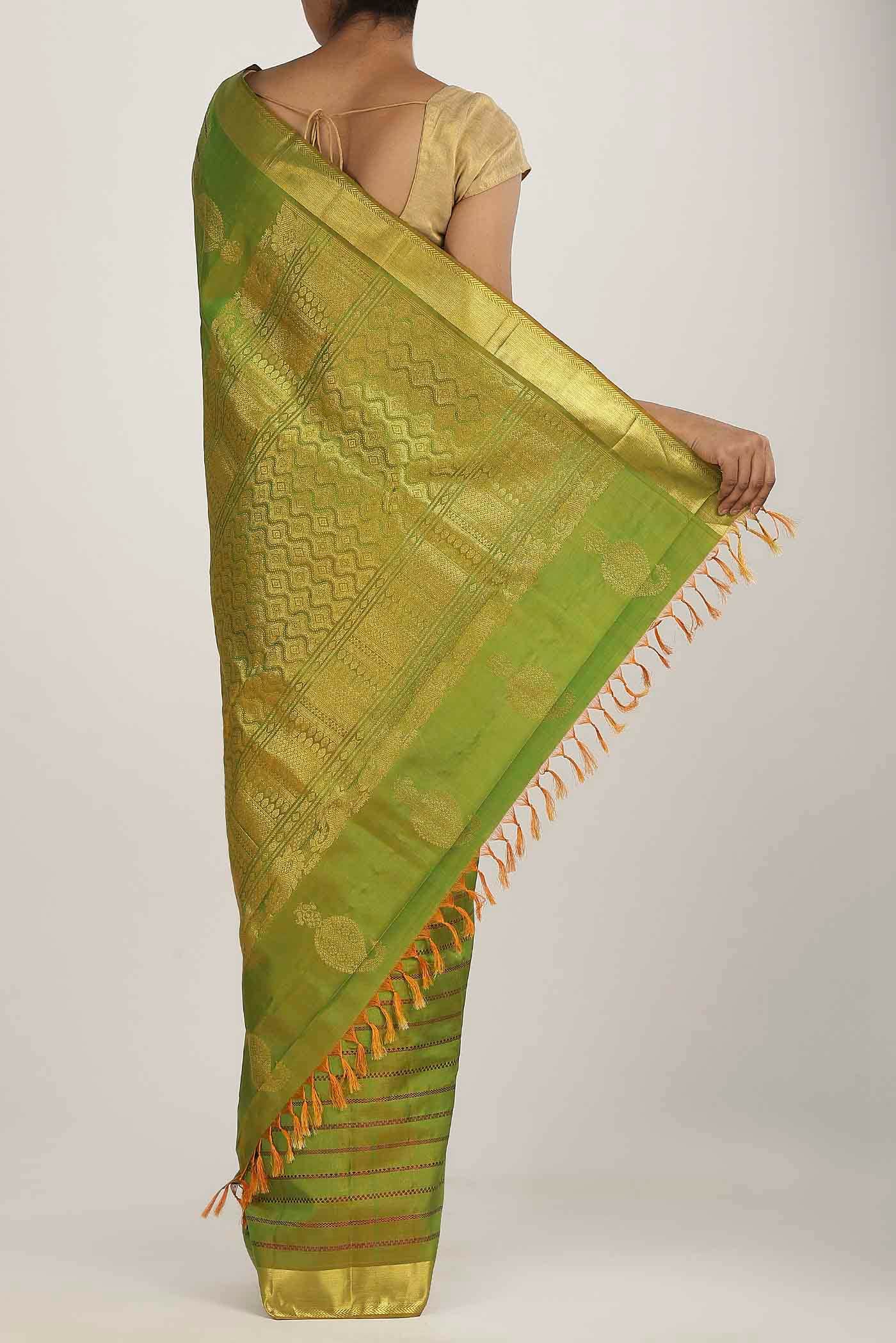 Green Kanjivaram Silk Saree - Image 2
