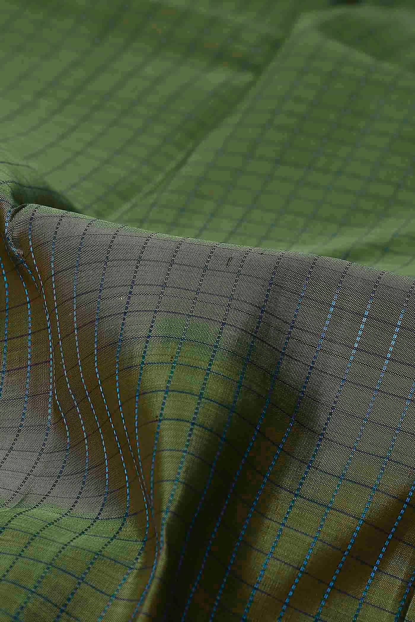Green Kanjivaram Silk Saree - Image 3