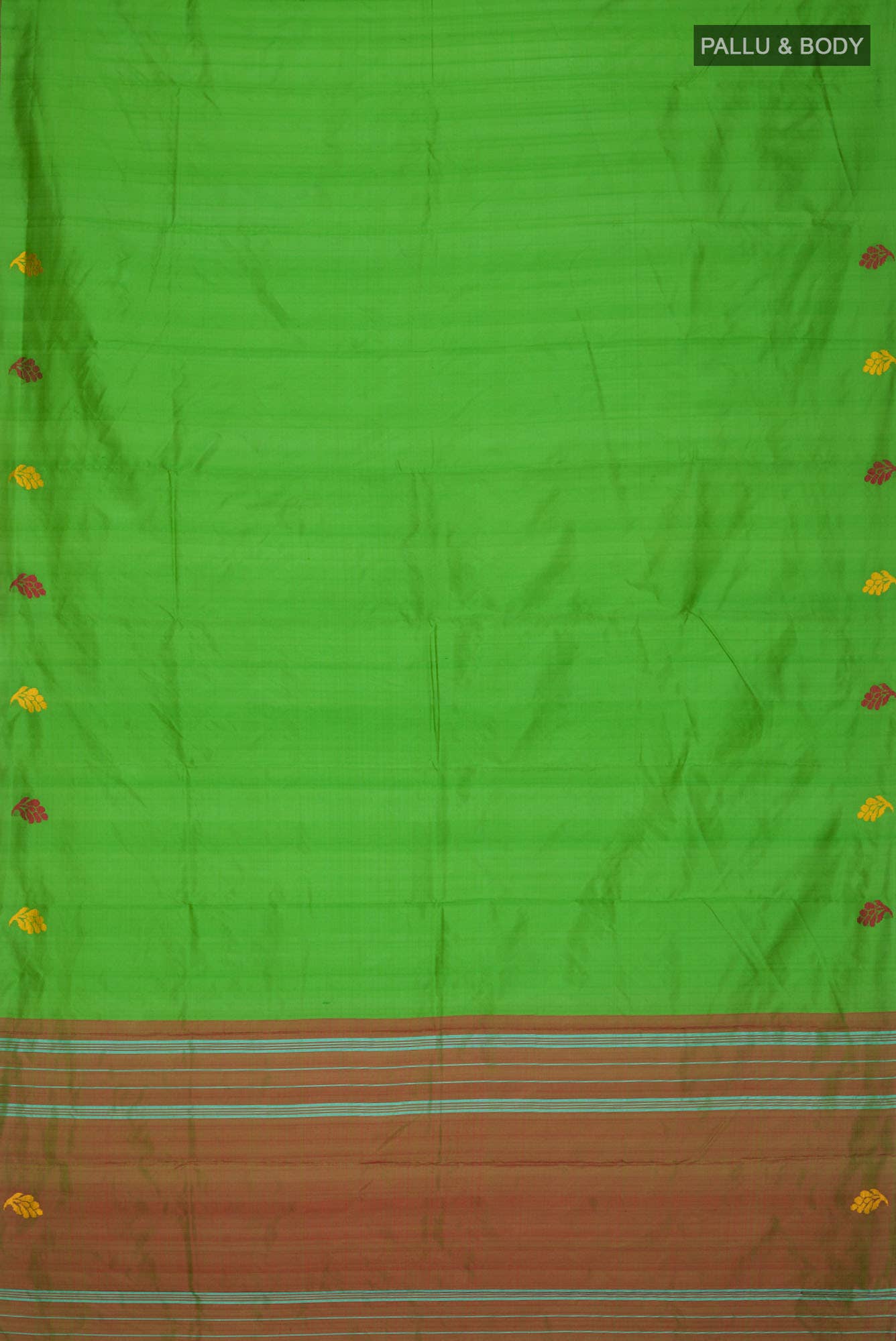Green Kanchipuram Silk Saree - Image 4