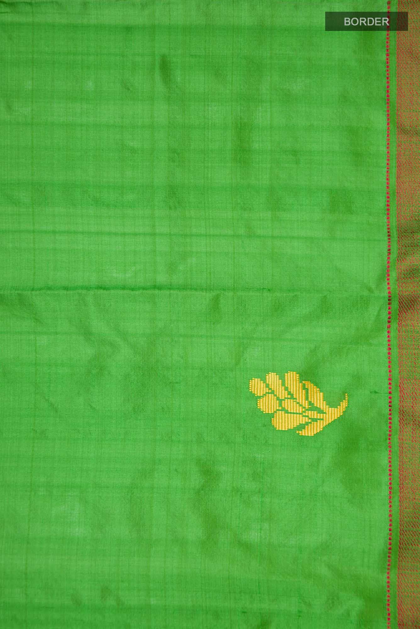 Green Kanchipuram Silk Saree - Image 5