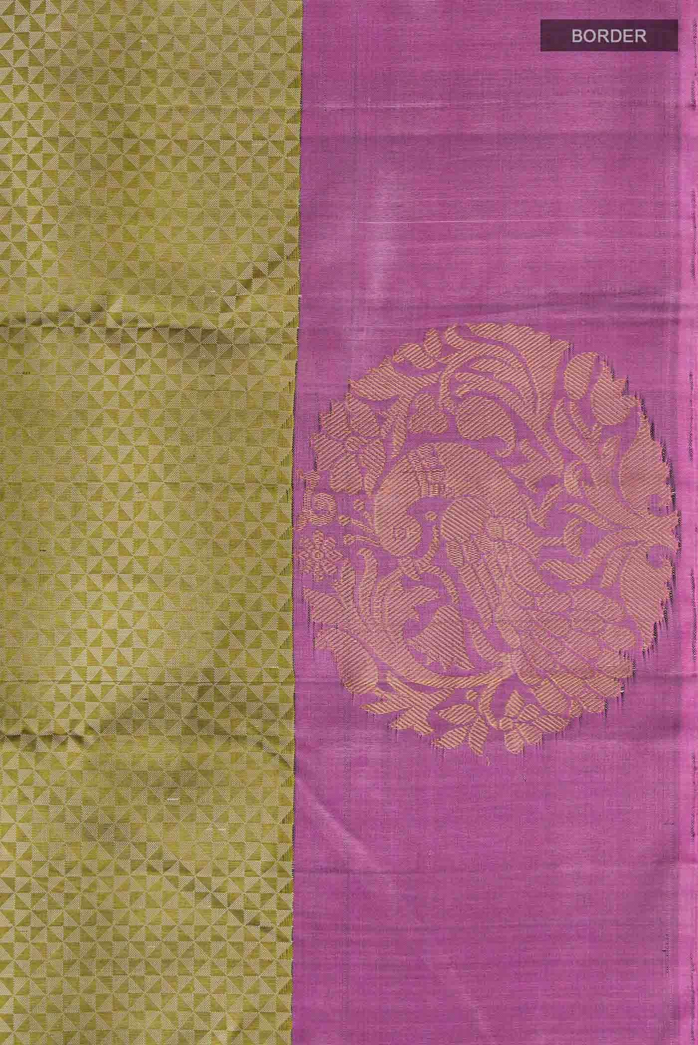 Green Kanchipuram Silk Saree - Image 5
