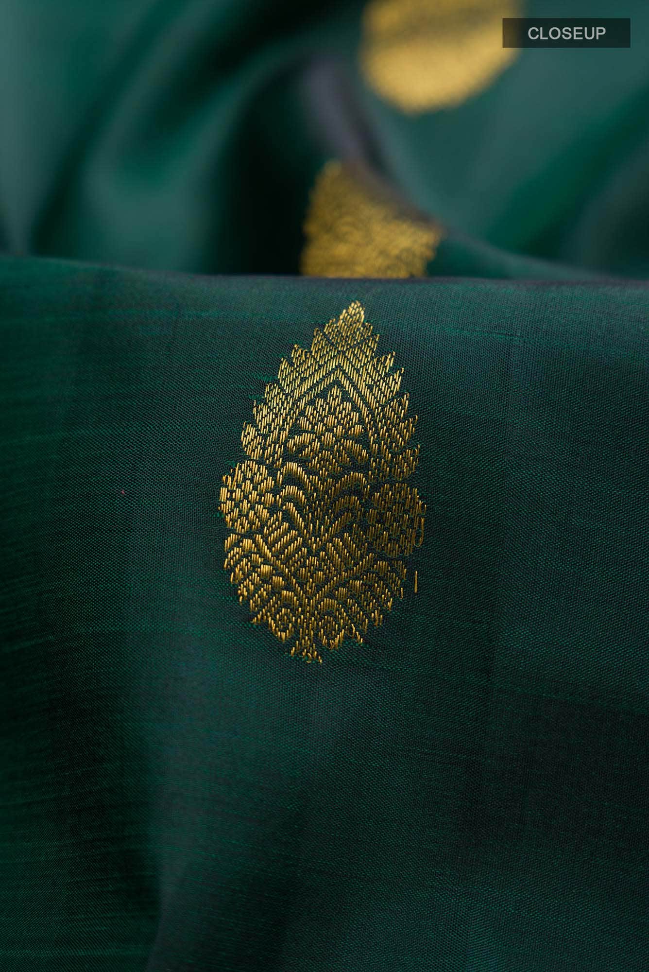 Green Kanjivaram Silk Saree - Image 3