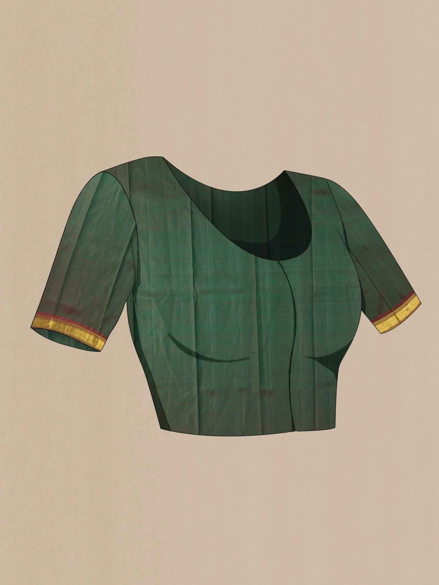 Green Kanjivaram Silk Saree - Image 6