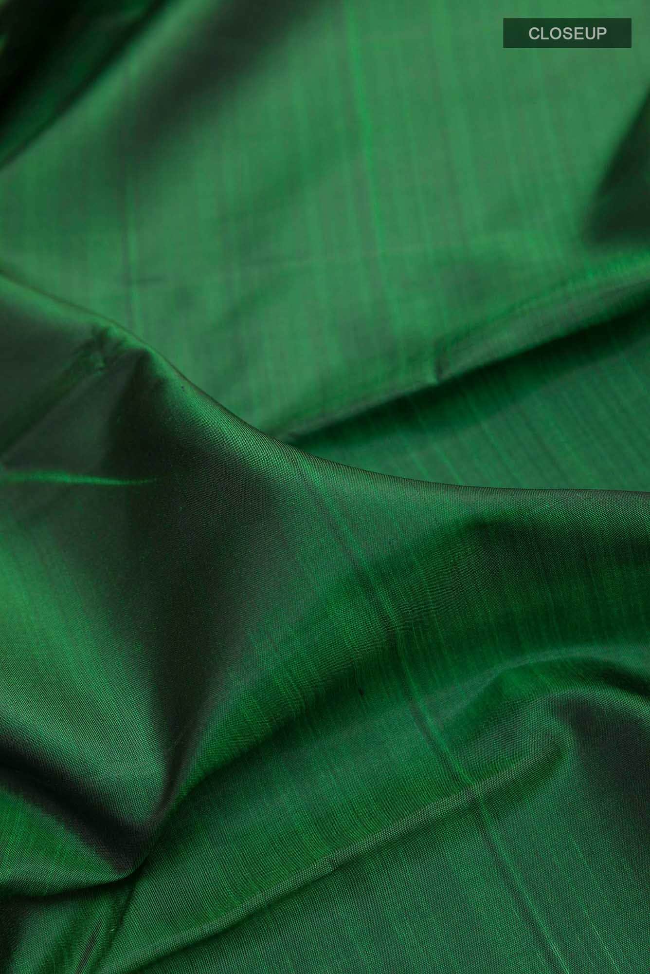 Green Kanchipuram Silk Saree - Image 3
