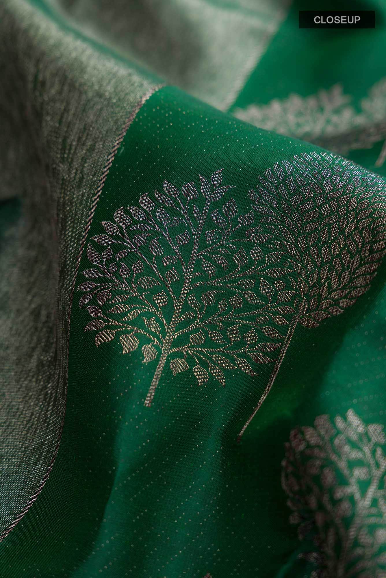 Green Kanjivaram Silk Saree - Image 3