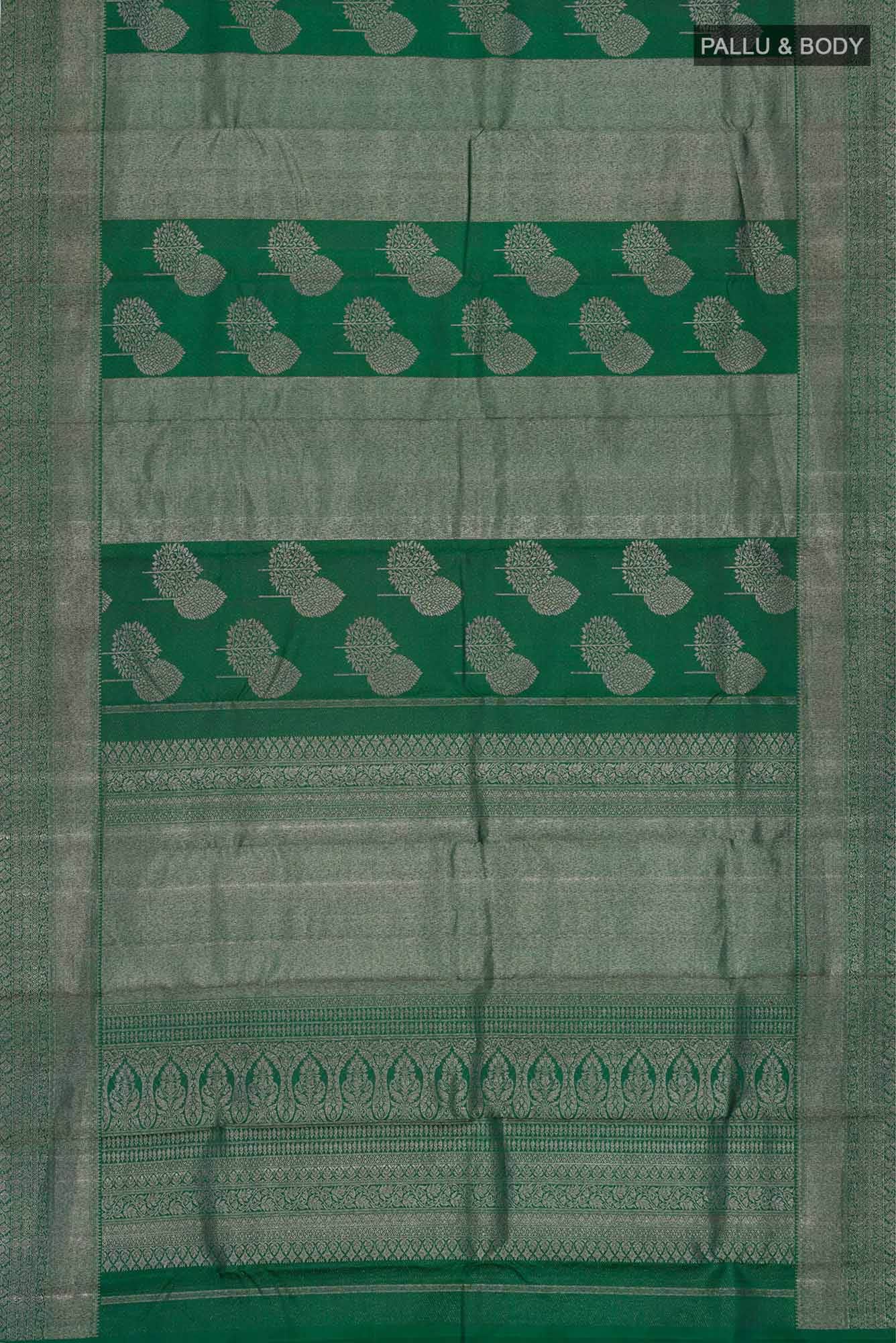 Green Kanjivaram Silk Saree - Image 4