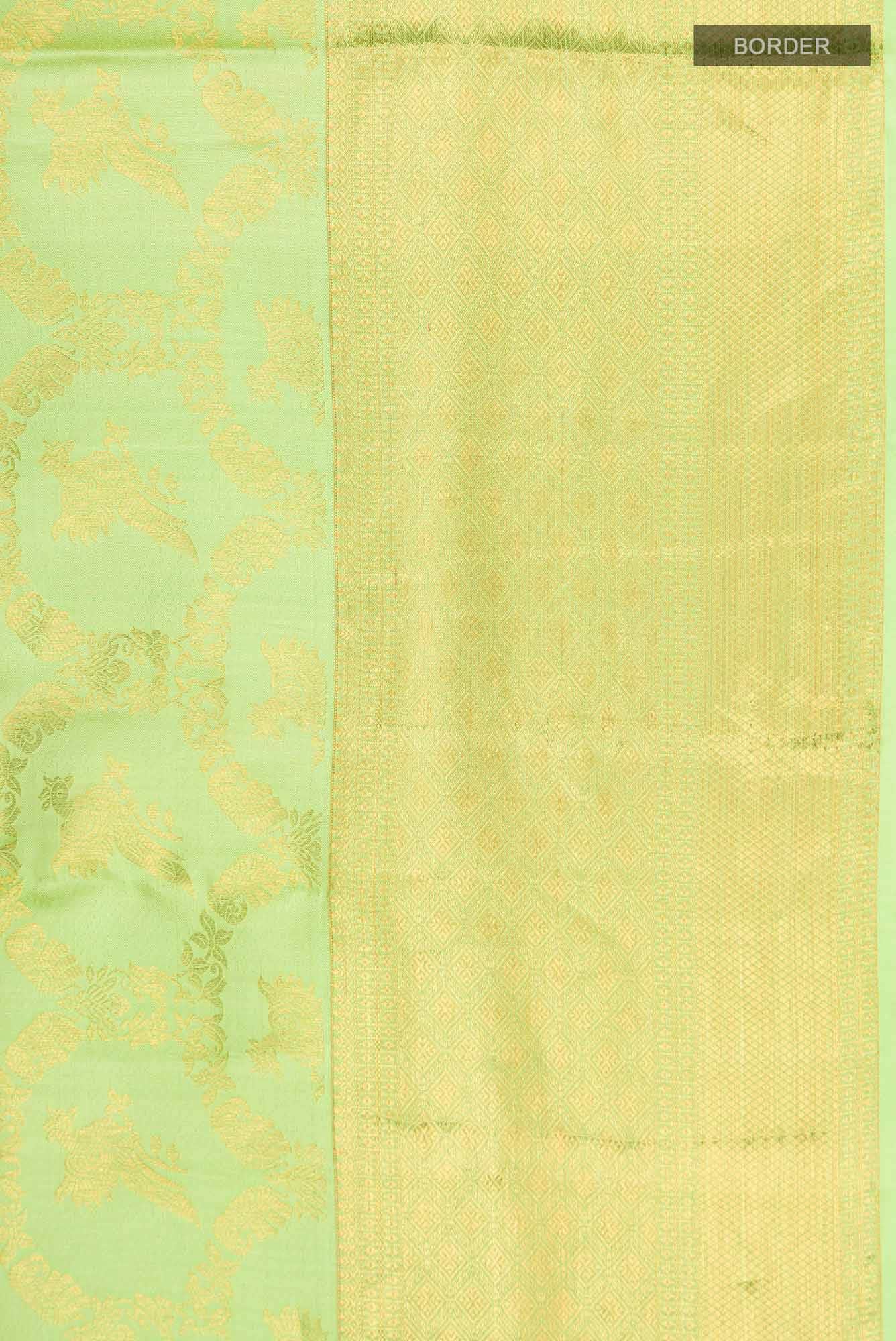 Green Kanjivaram Silk Saree - Image 5