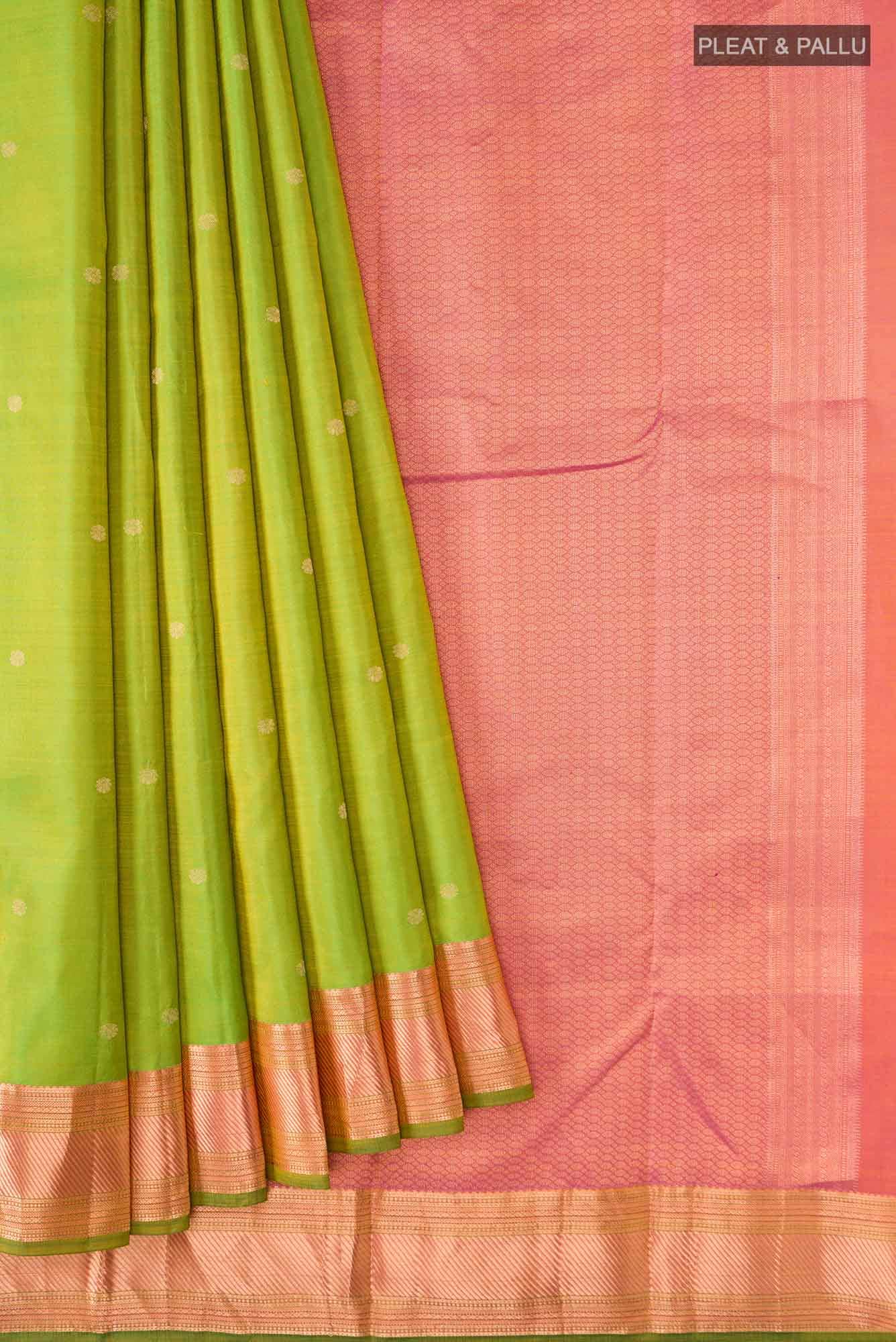Green Kanchipuram Silk Saree - Image 2