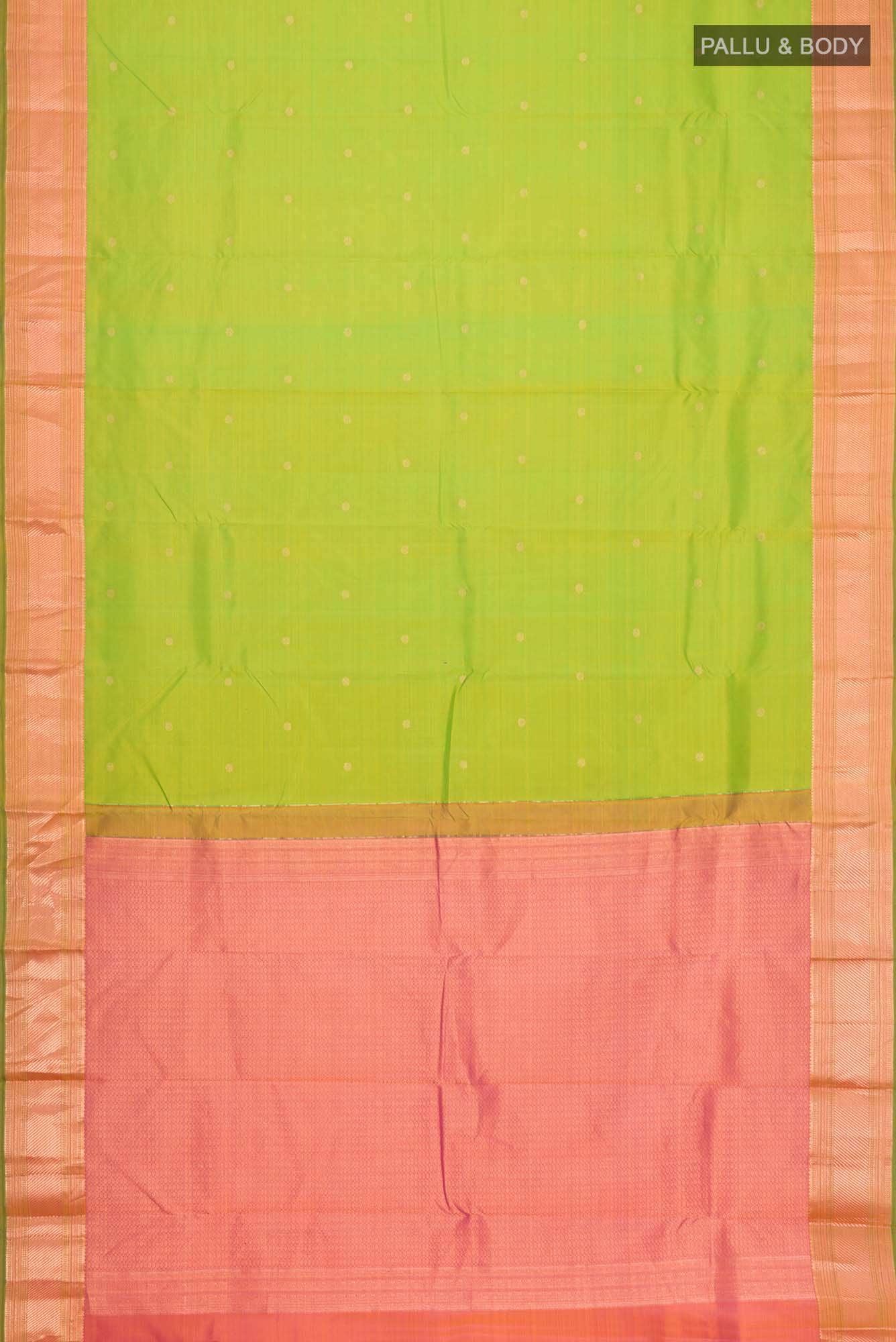 Green Kanchipuram Silk Saree - Image 4