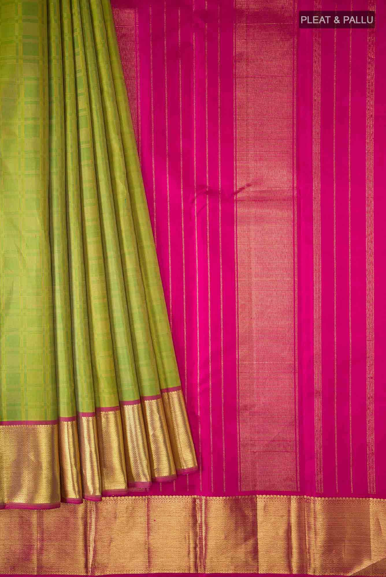 Green Kanchipuram Silk Saree - Image 2