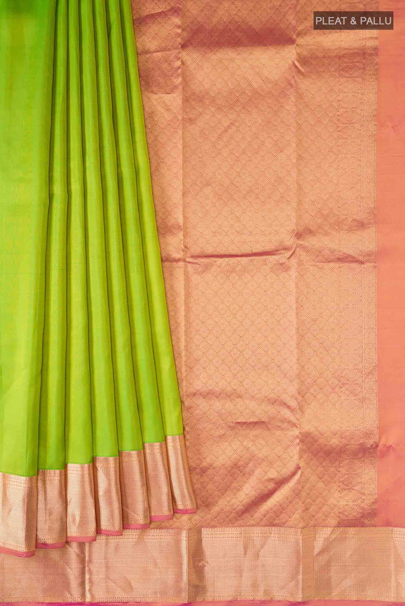 Green Kanchipuram Silk Saree - Image 2