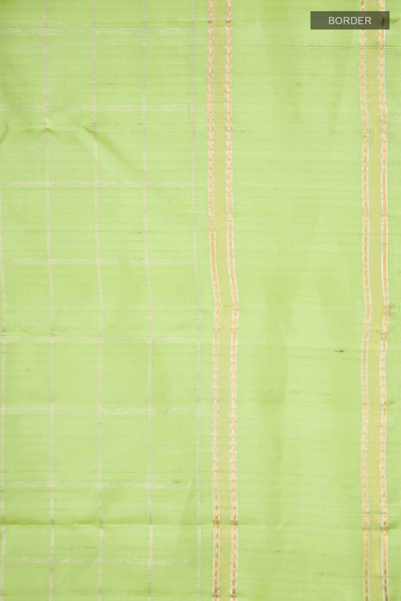 Green Kanchipuram Silk Saree - Image 5