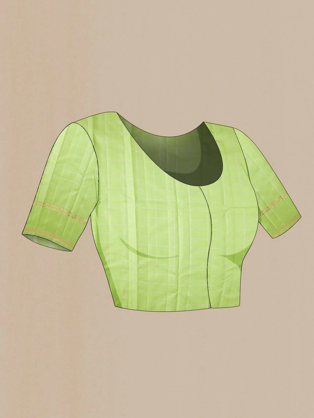 Green Kanchipuram Silk Saree - Image 6